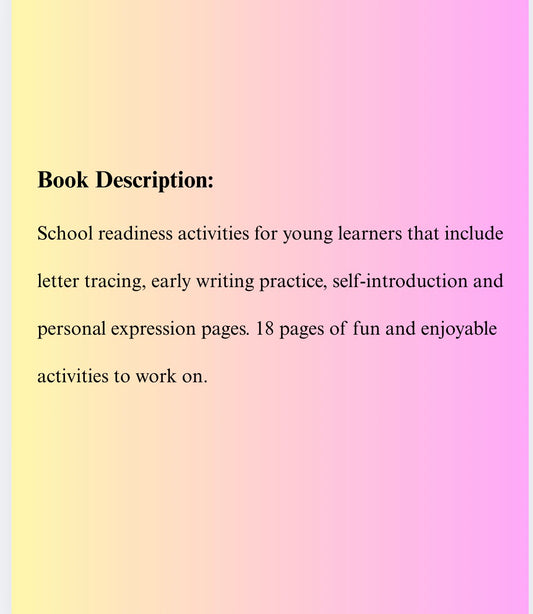 School Readiness Coloring