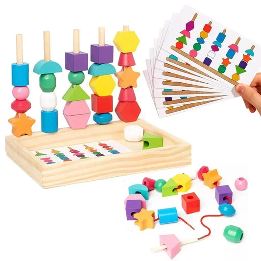 Montessori Wooden Color & Shape Matching Board for Kids