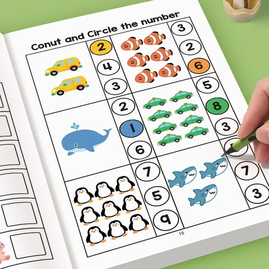 64 Pages Fun Math Workbook for Kids – Number Tracing & Counting Activities