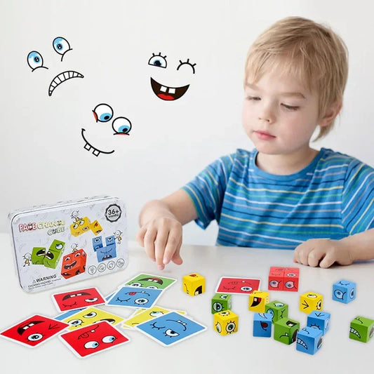 Montessori Face Change Puzzle Game for Kids