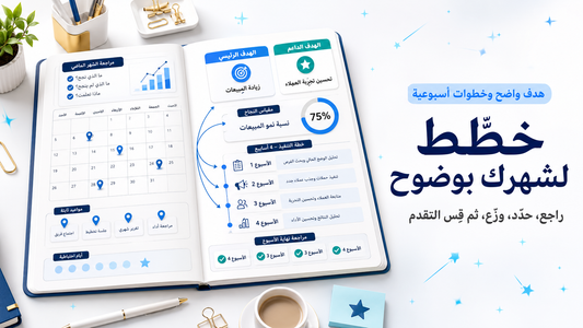 التخطيط الشهري خطوة بخطوة: من الهدف إلى التنفيذ | مدونة SMAZON للمنتجات الرقمية