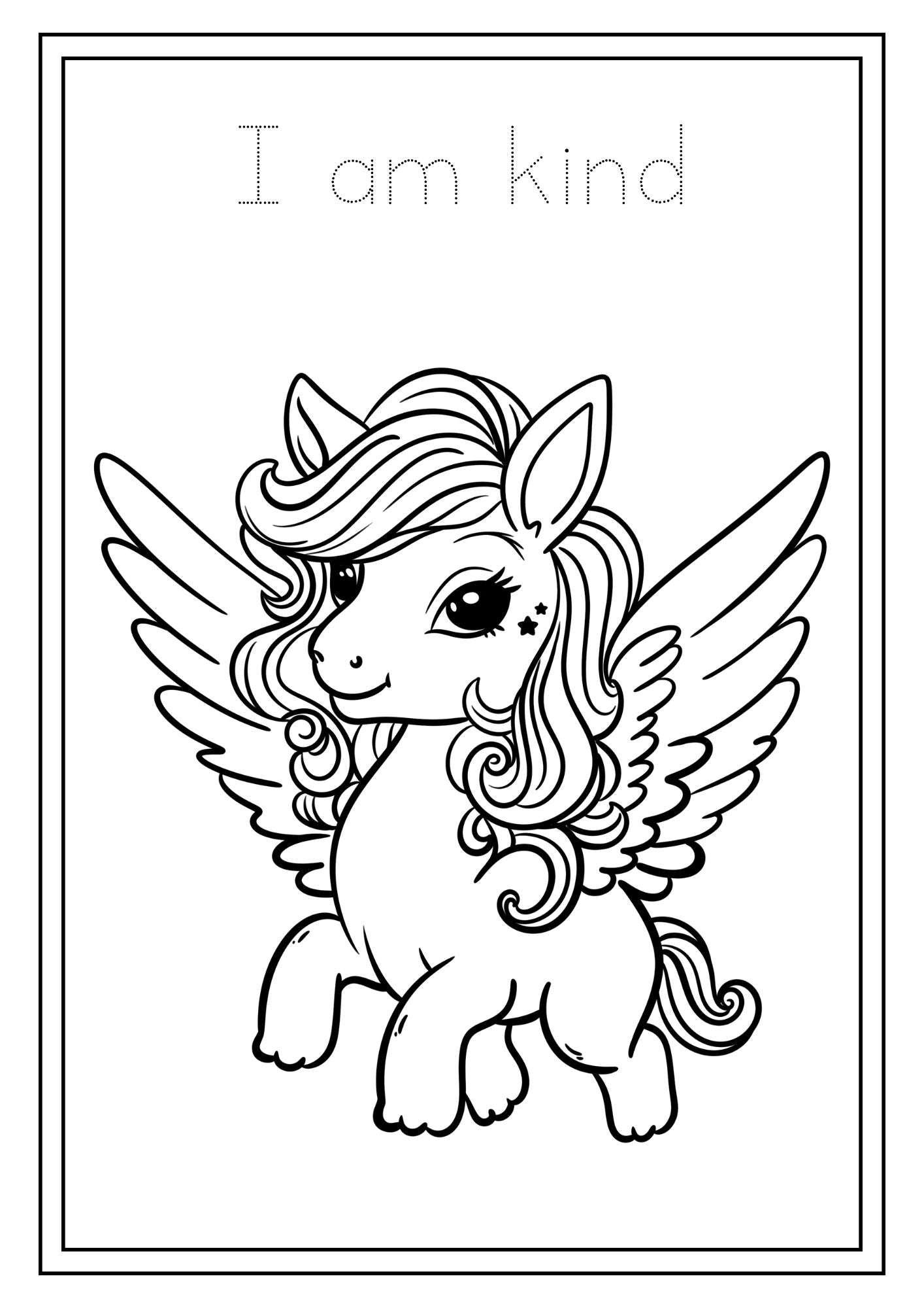 Magical Unicorns Coloring & Affirmations Book