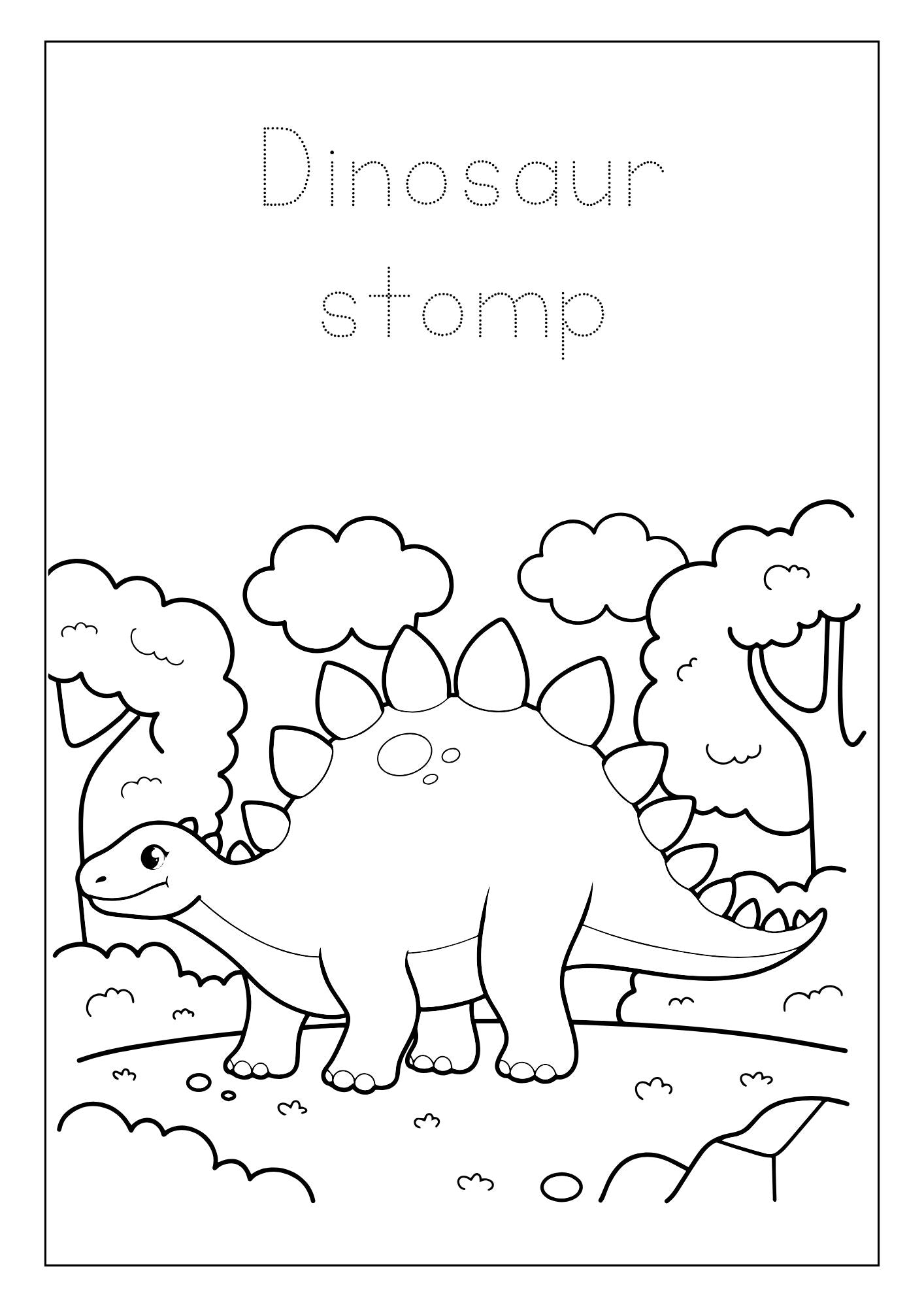 Dinosaur Coloring Book for Kids – Editable Template & Printable PDF