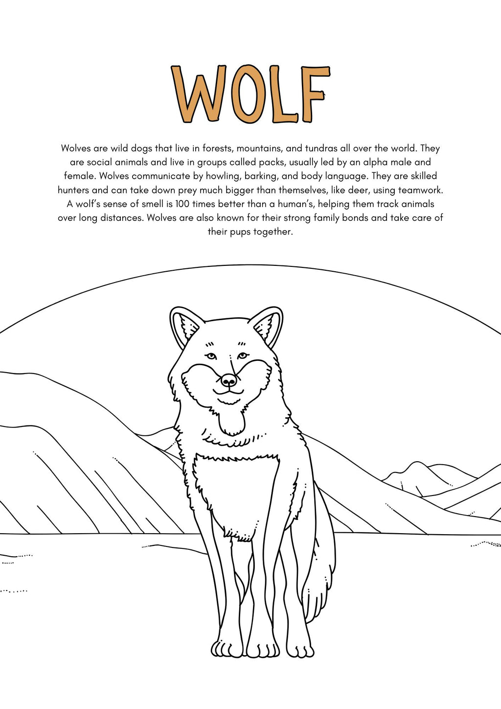 Wild Animals Coloring Pages for Kids