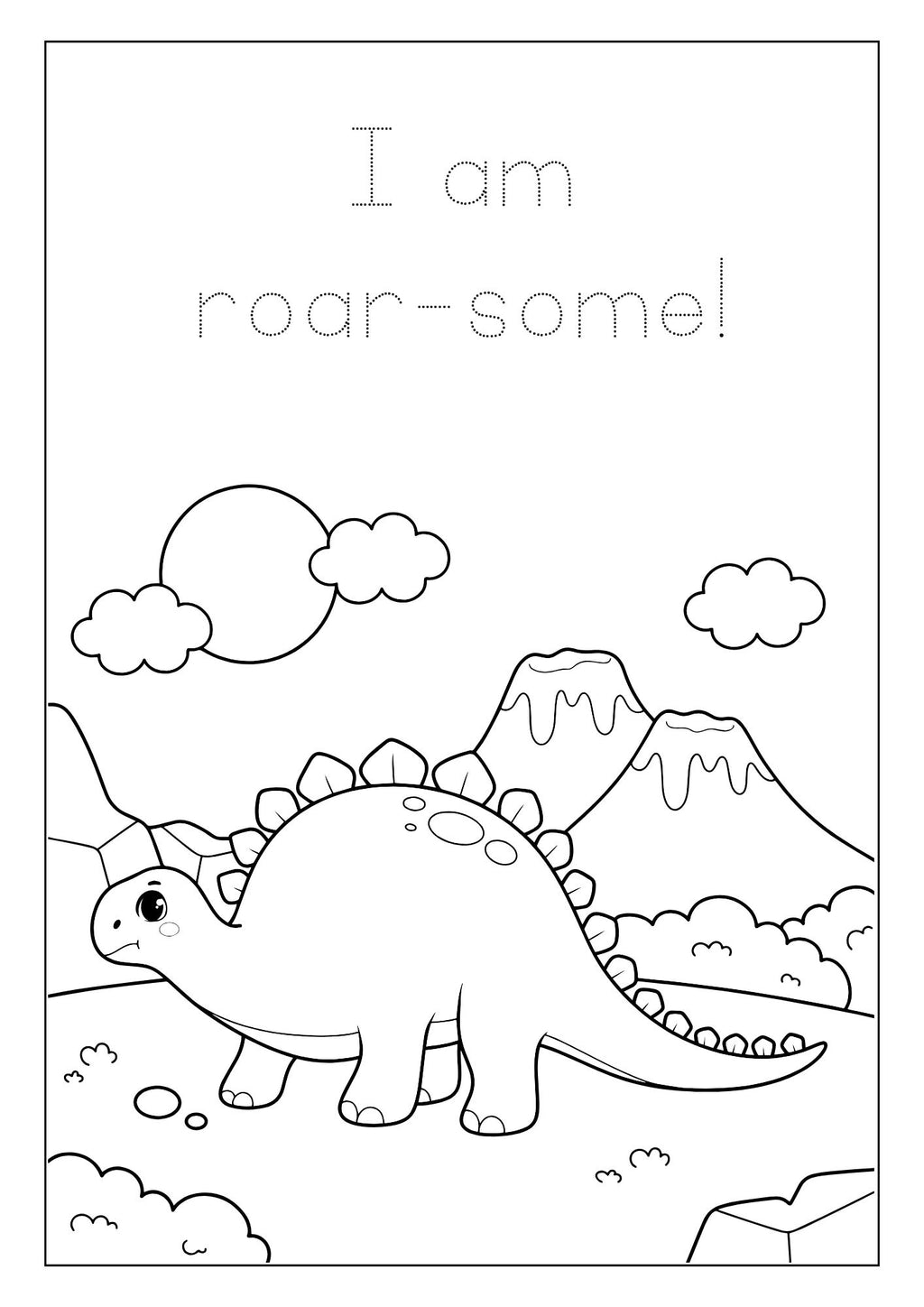 Dinosaur Coloring Book for Kids – Editable Template & Printable PDF