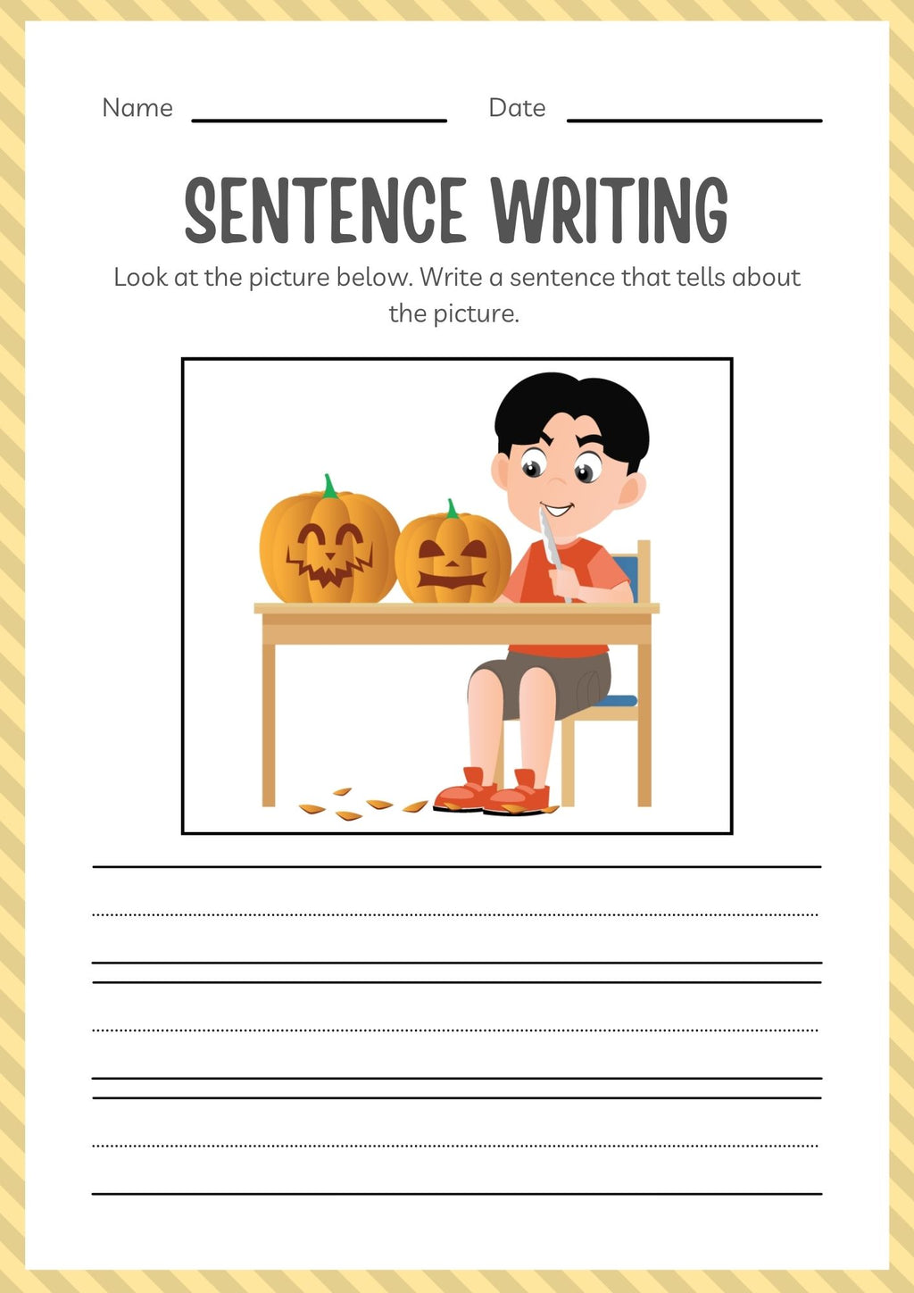 Kindergarten Halloween Activity Workbook