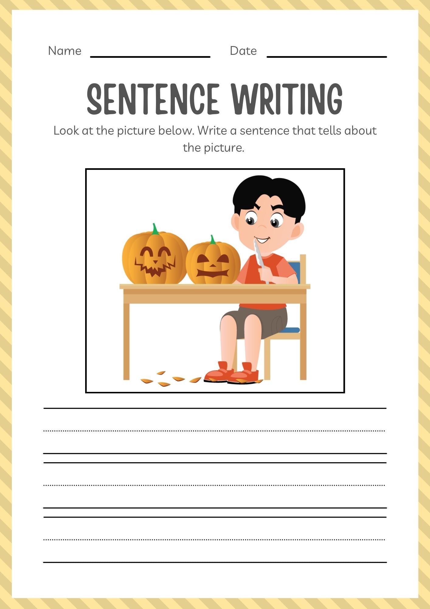 Kindergarten Halloween Activity Workbook