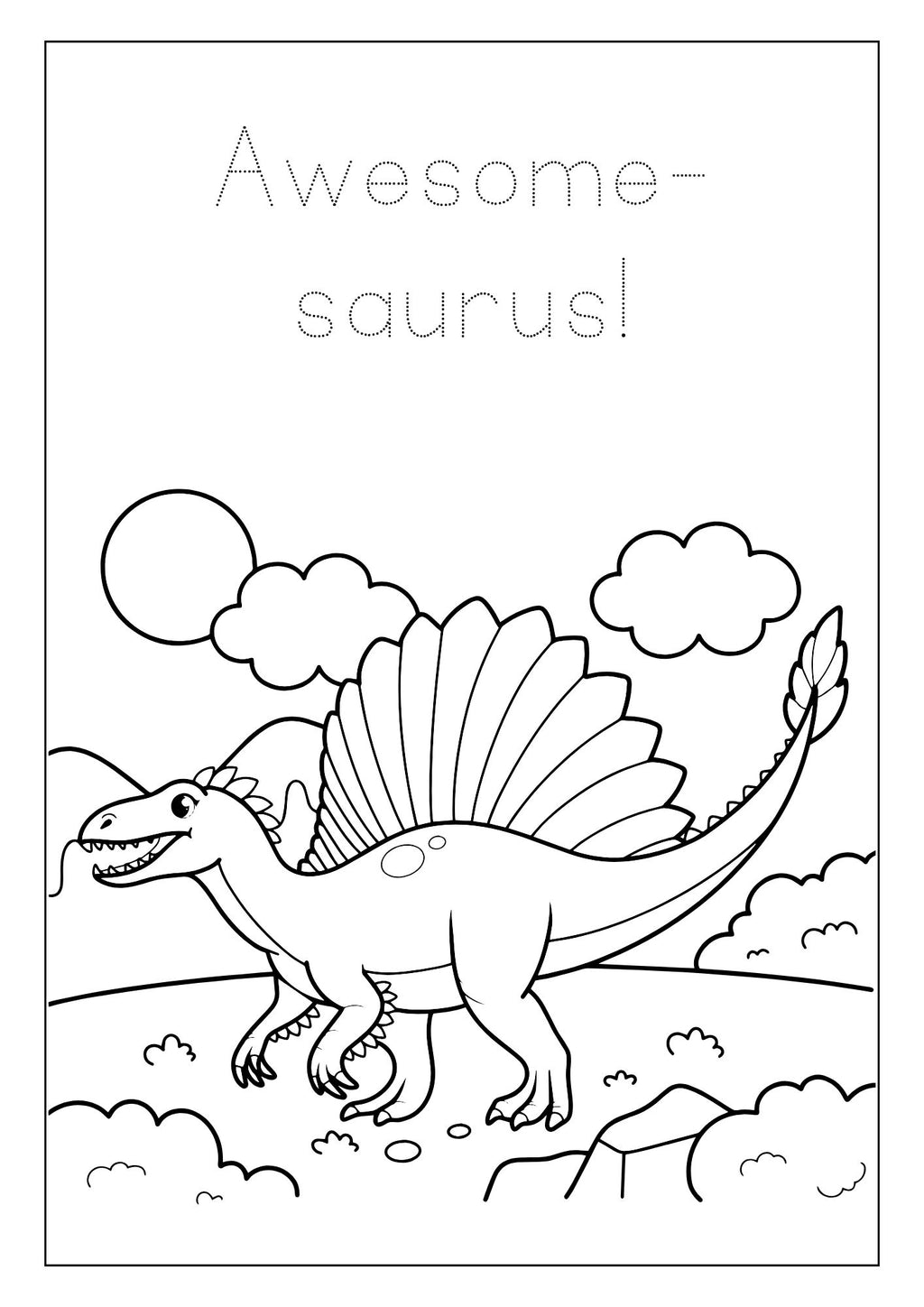 Dinosaur Coloring Book for Kids – Editable Template & Printable PDF