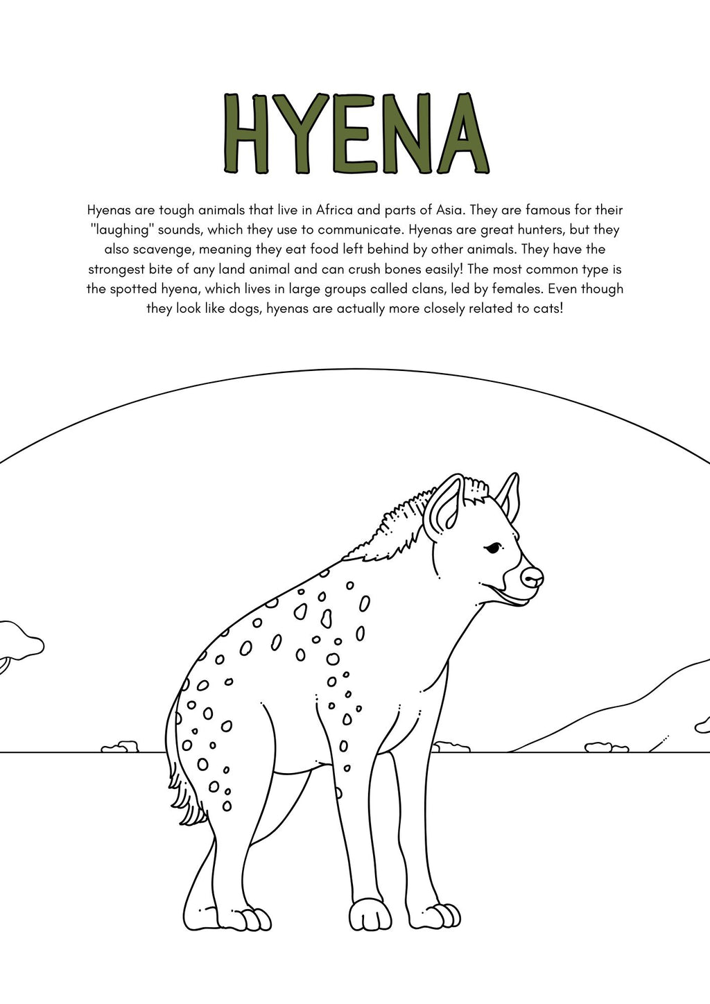 Wild Animals Coloring Pages for Kids