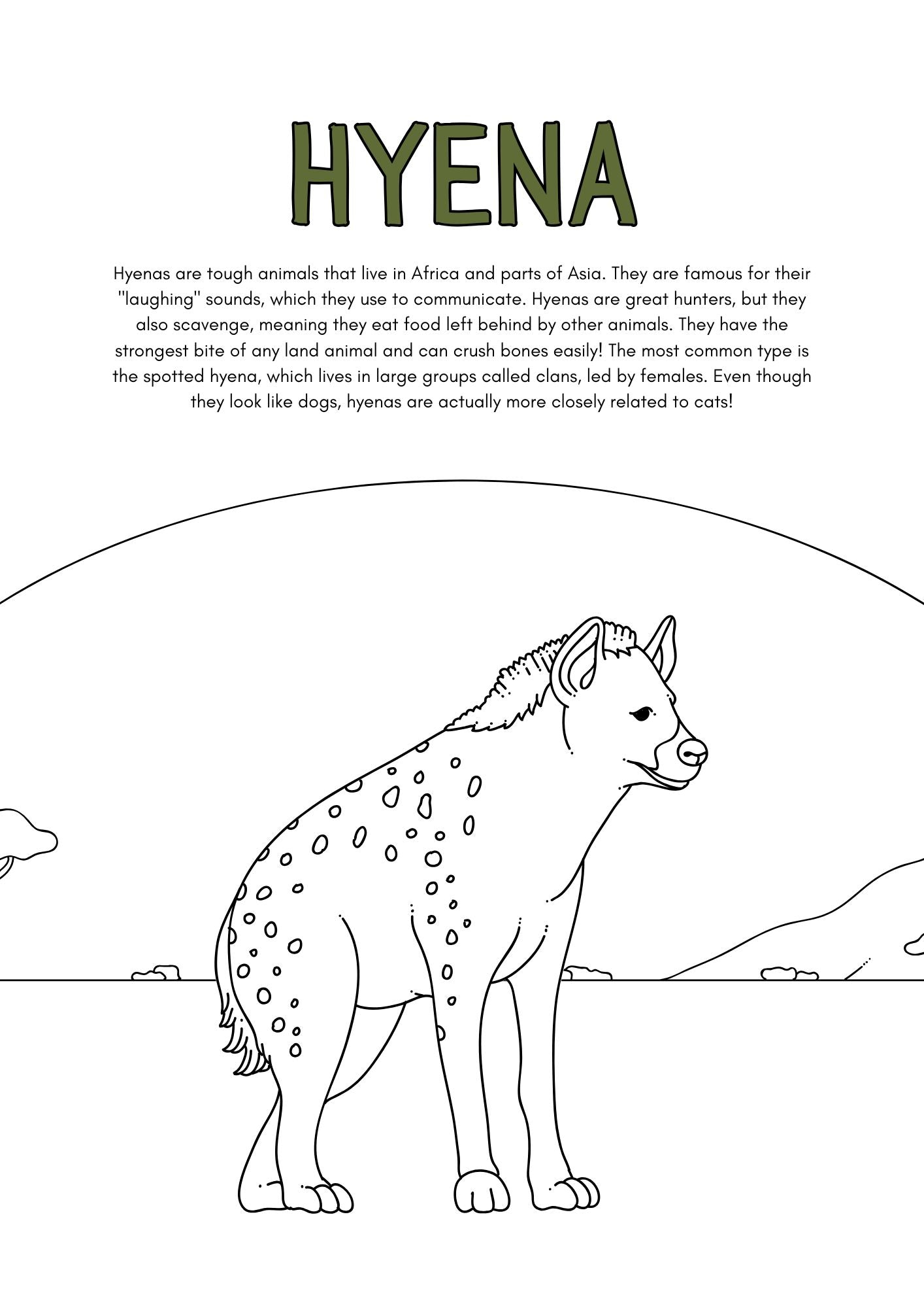 Wild Animals Coloring Pages for Kids