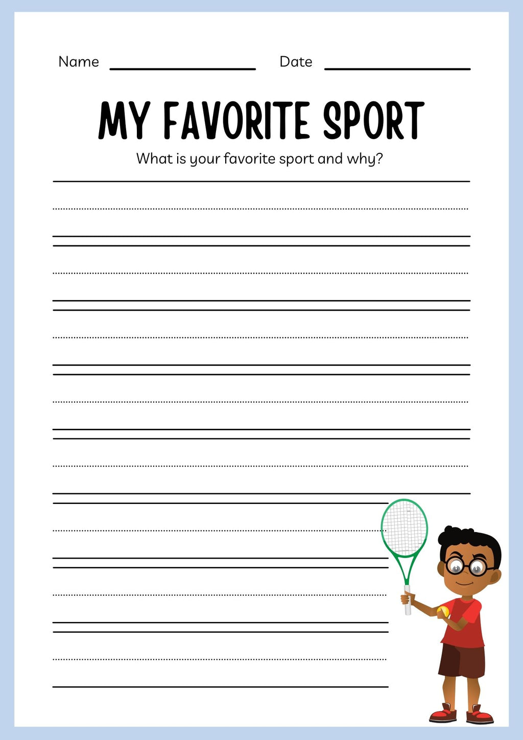 Sports ESL Workbook for Kids