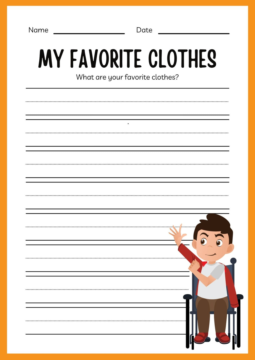Clothes ESL Workbook for Kids