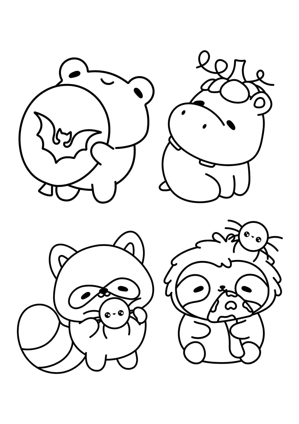 Cute Halloween Coloring Book for Kids