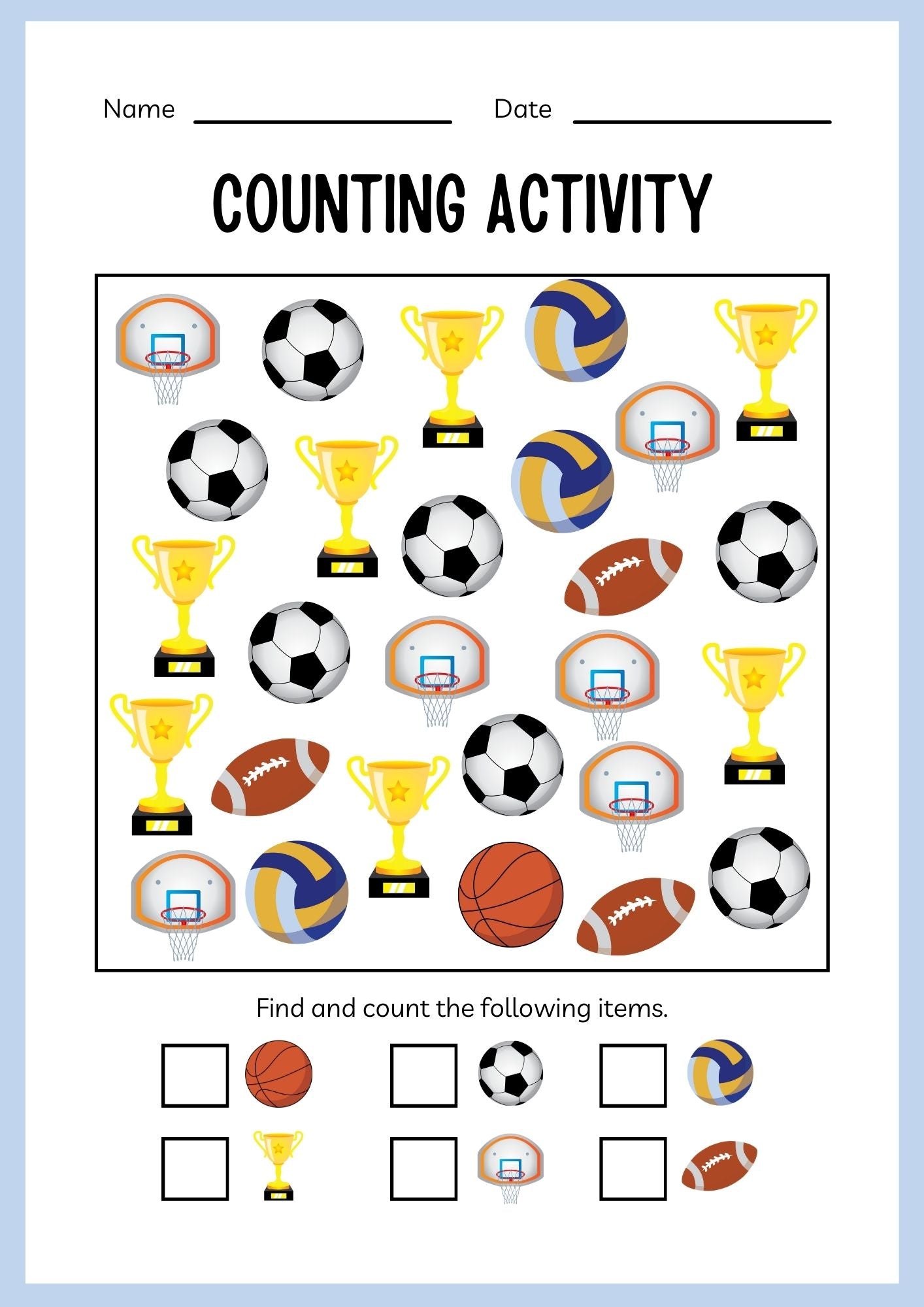 Sports ESL Workbook for Kids