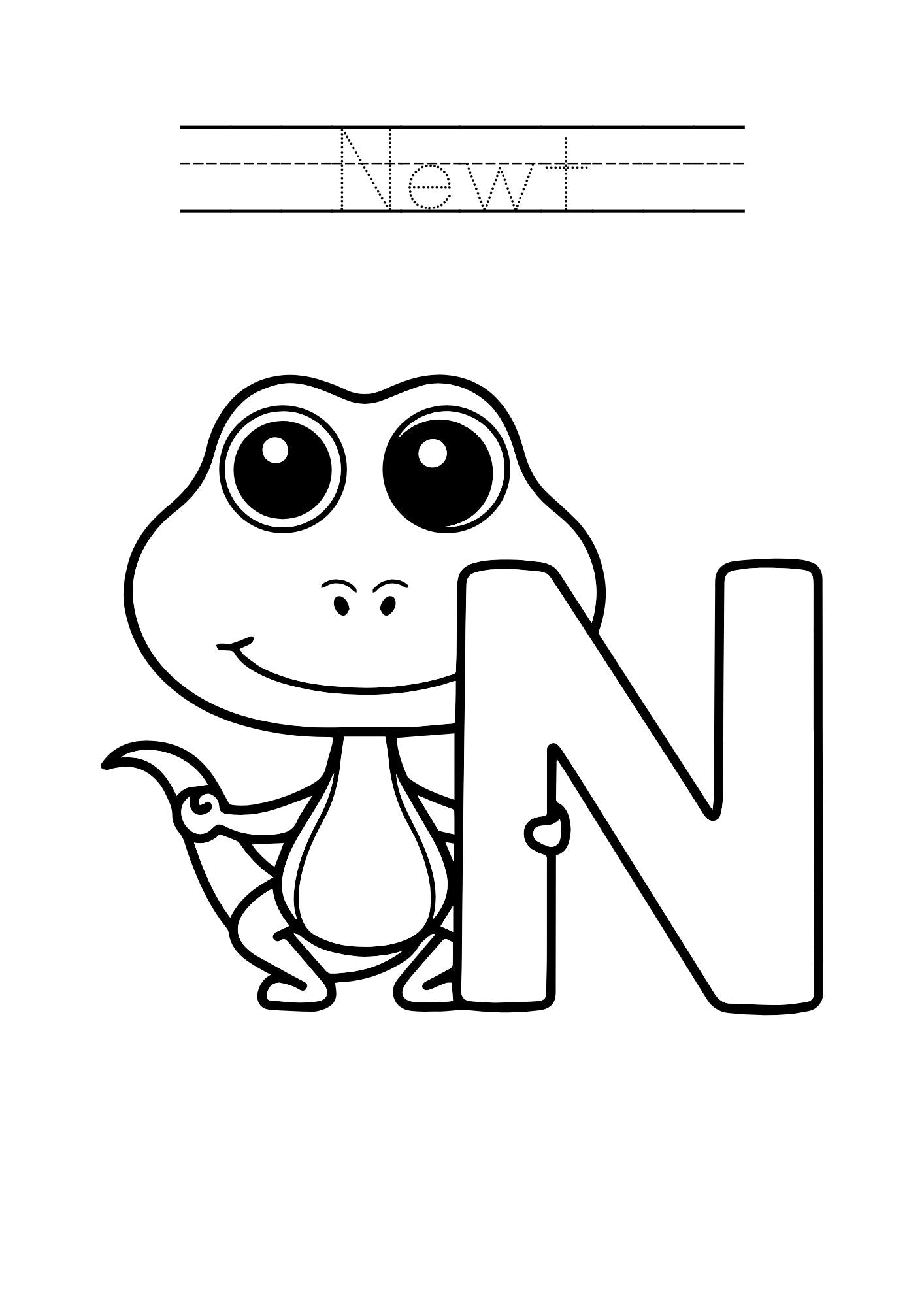 Animal Alphabet Coloring & Tracing Book for Kids