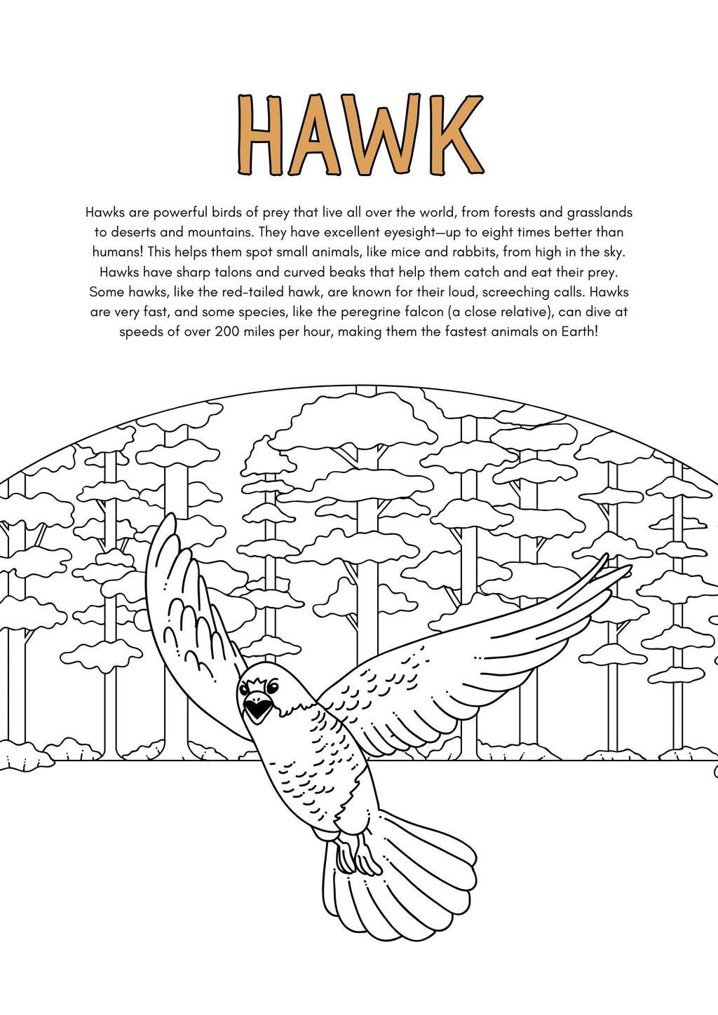 Wild Animals Coloring Pages for Kids