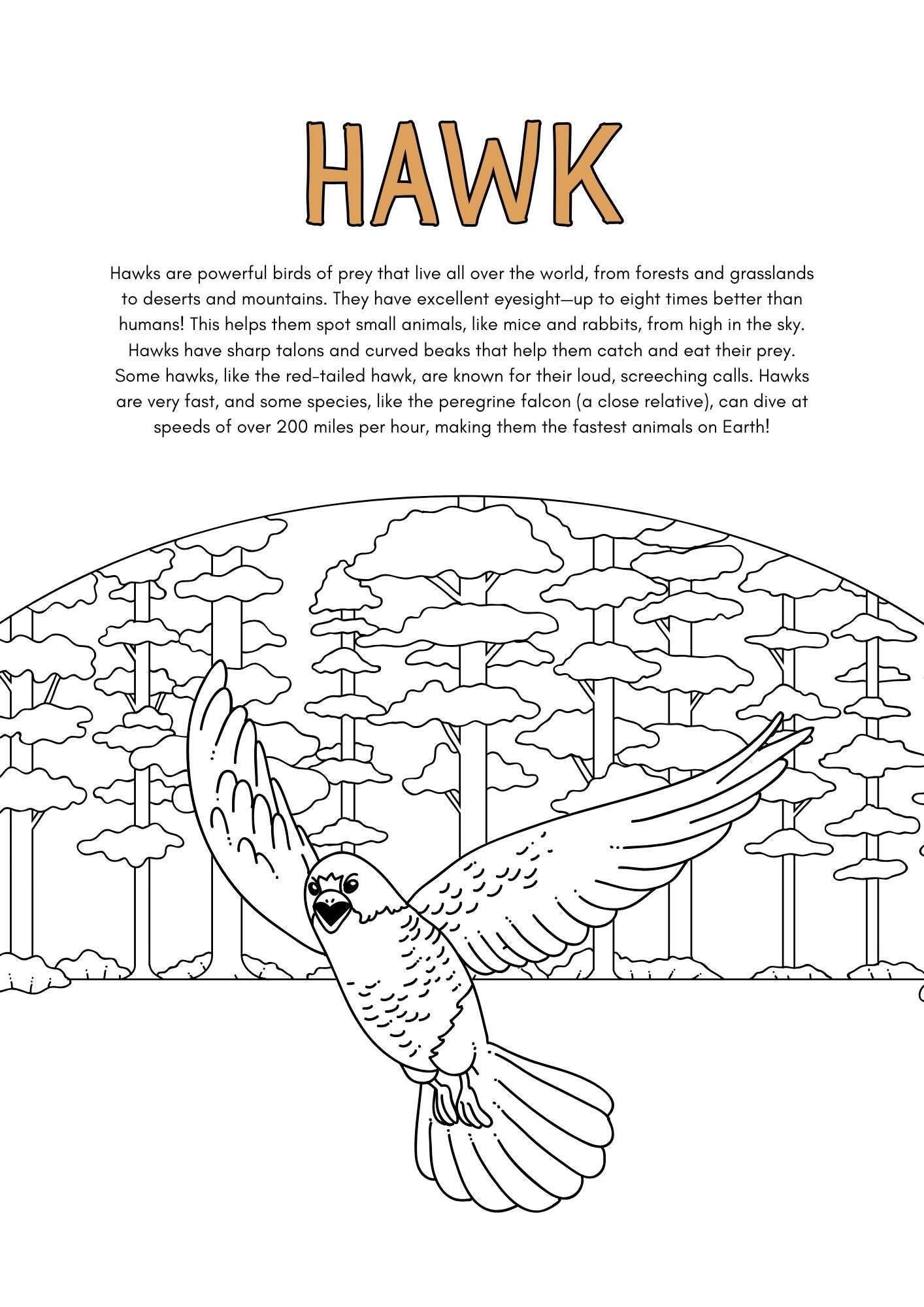 Wild Animals Coloring Pages for Kids