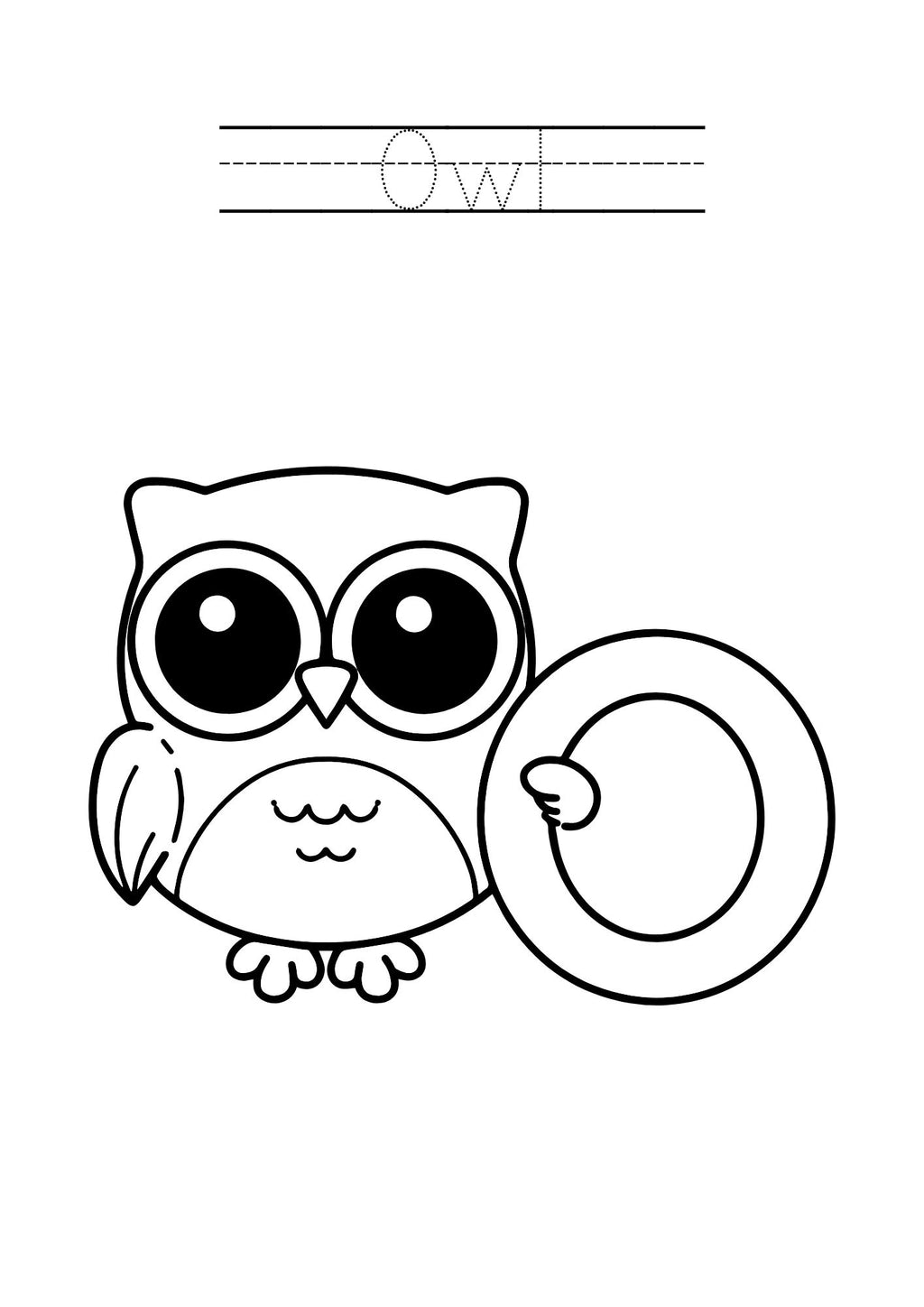 Animal Alphabet Coloring & Tracing Book for Kids