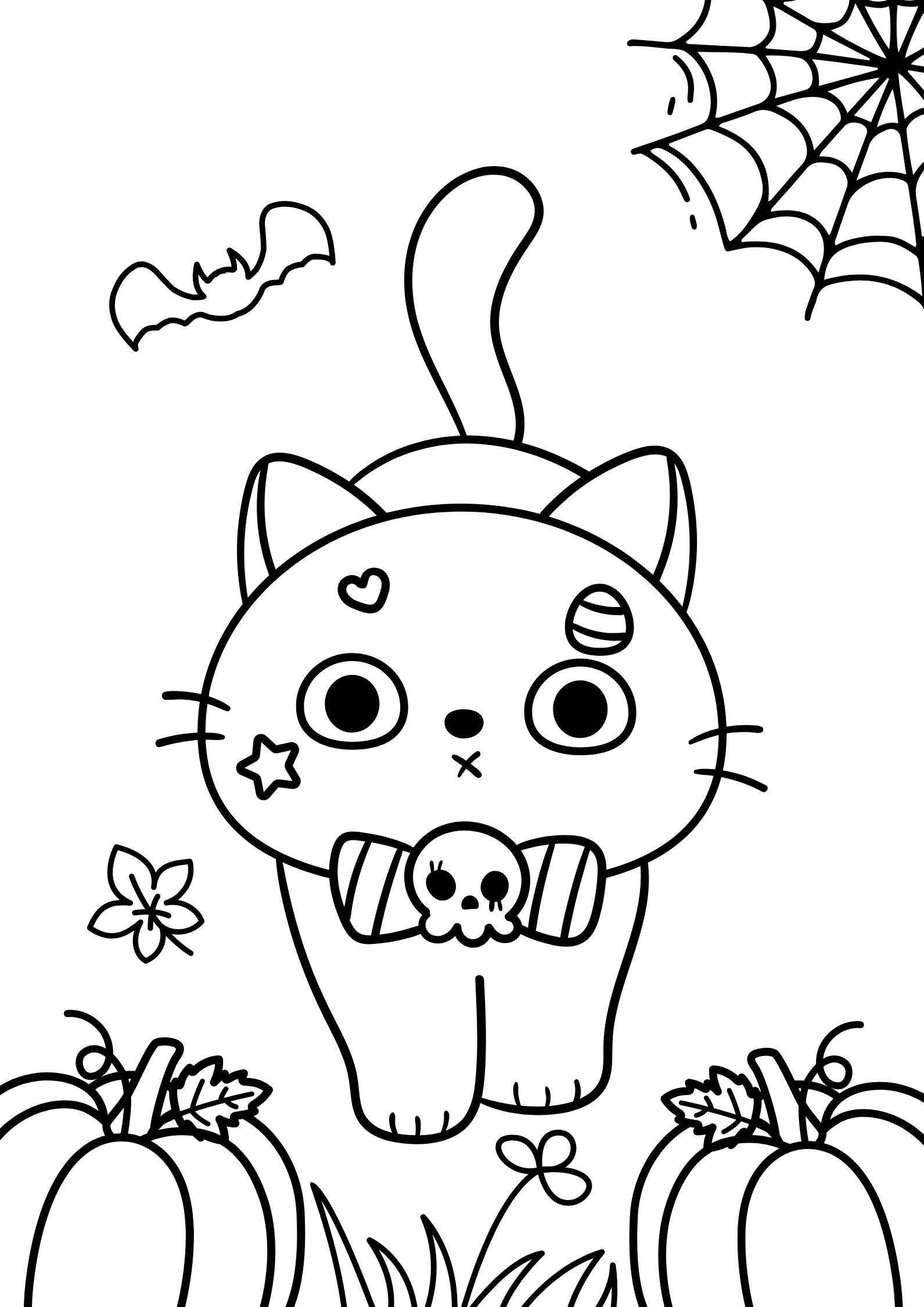 Cute Halloween Coloring Book for Kids