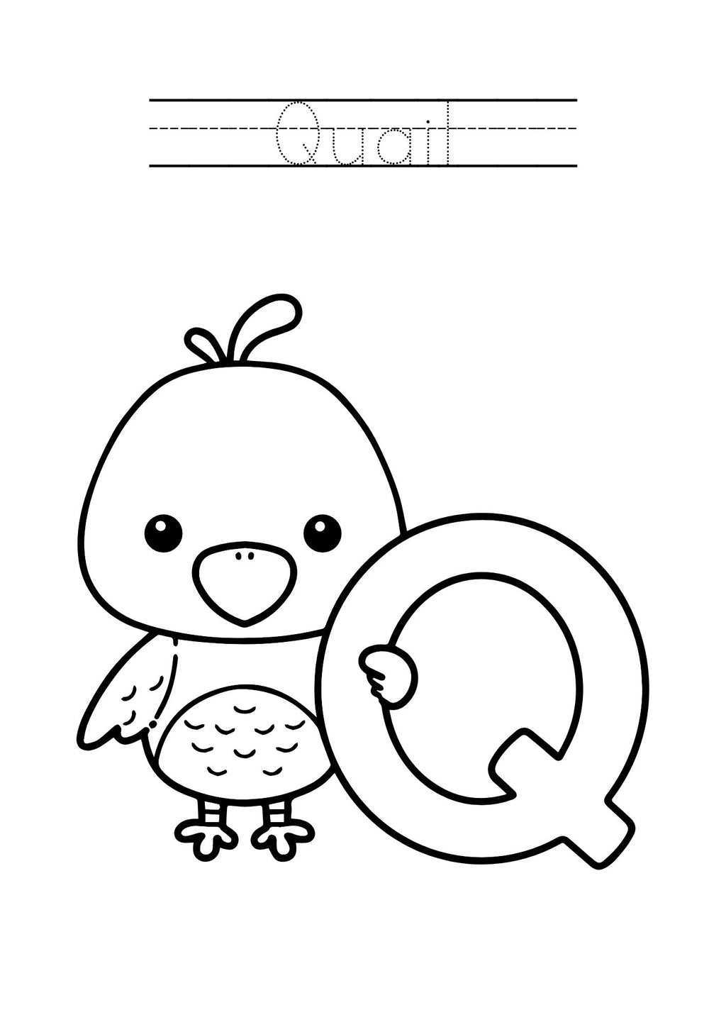 Animal Alphabet Coloring & Tracing Book for Kids