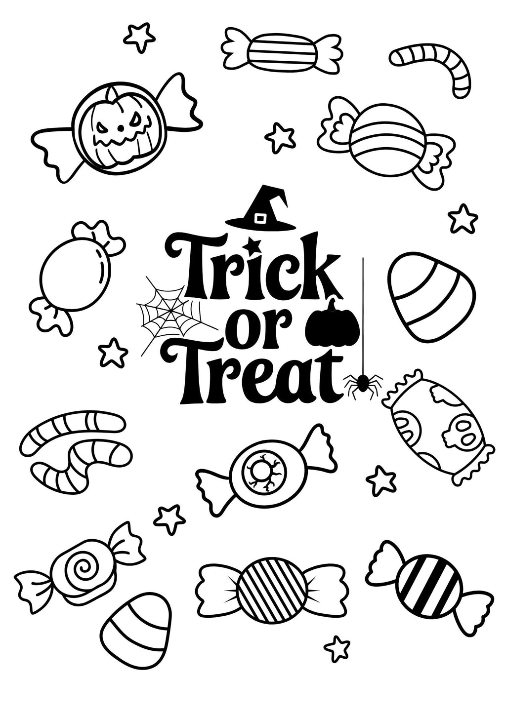 Cute Halloween Coloring Book for Kids
