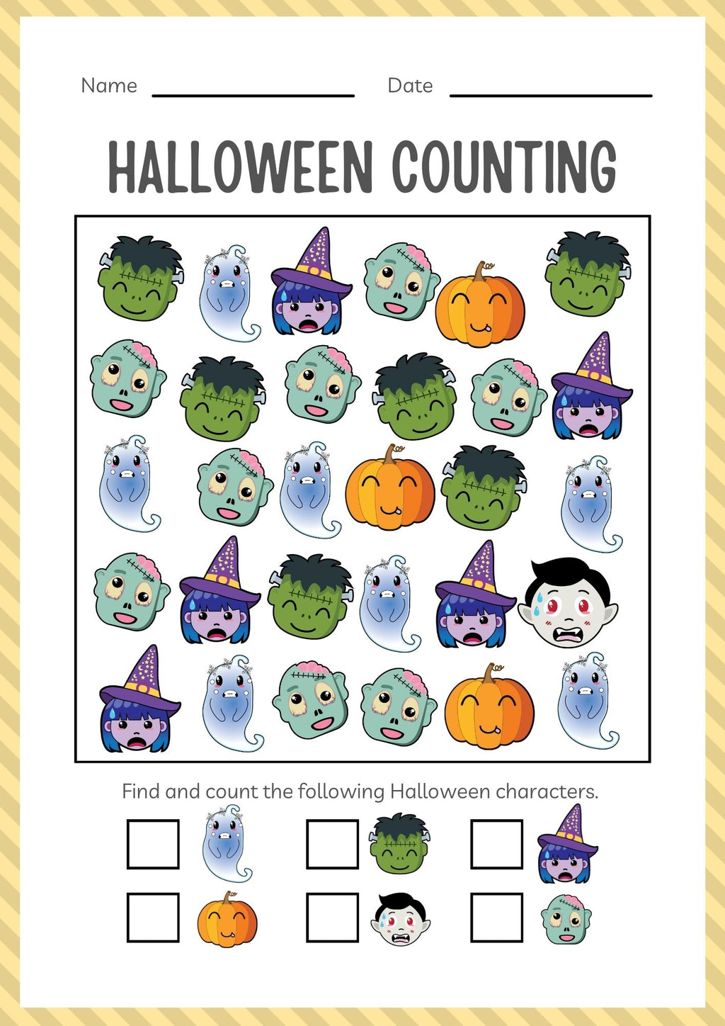 Kindergarten Halloween Activity Workbook