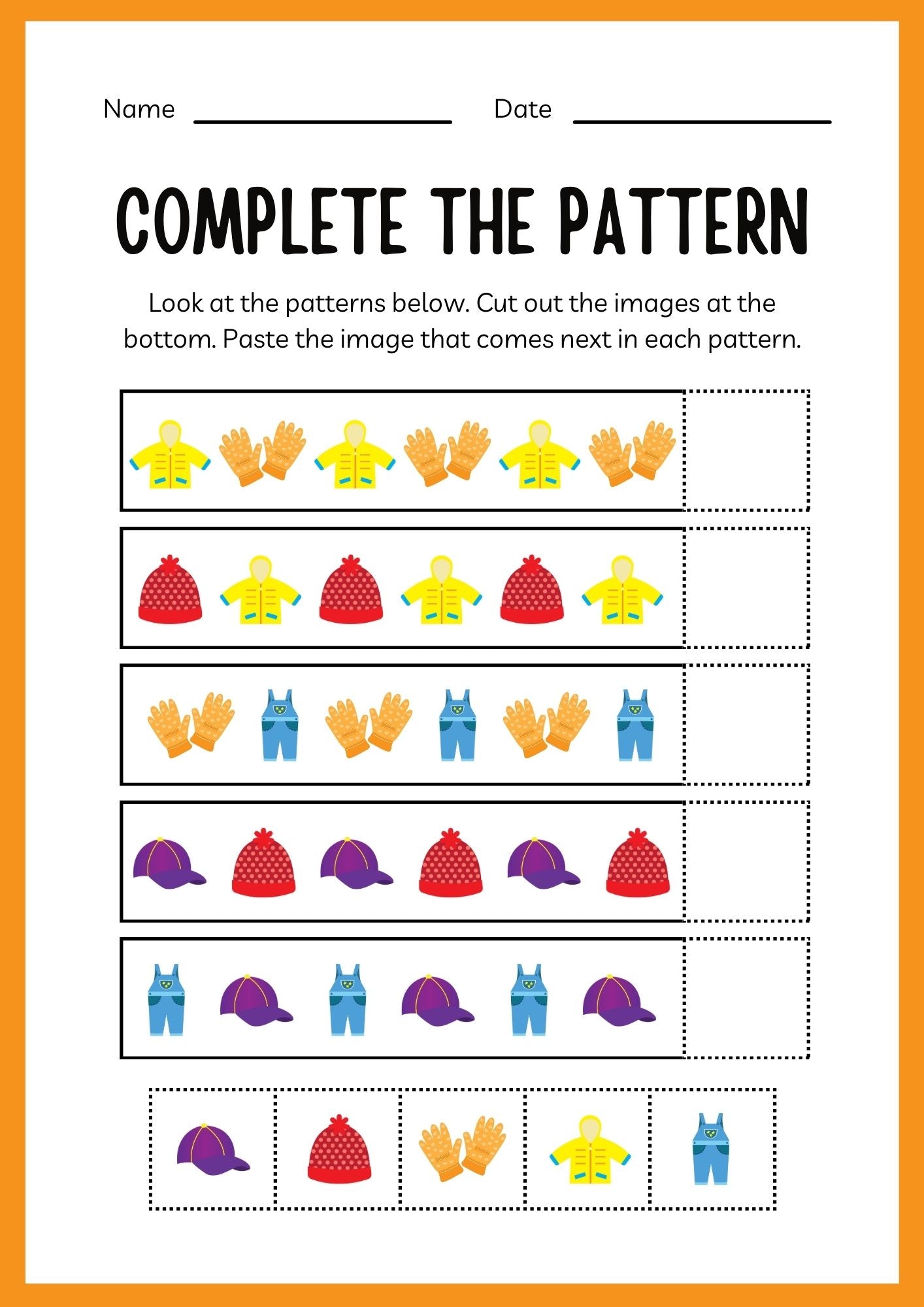 Clothes ESL Workbook for Kids