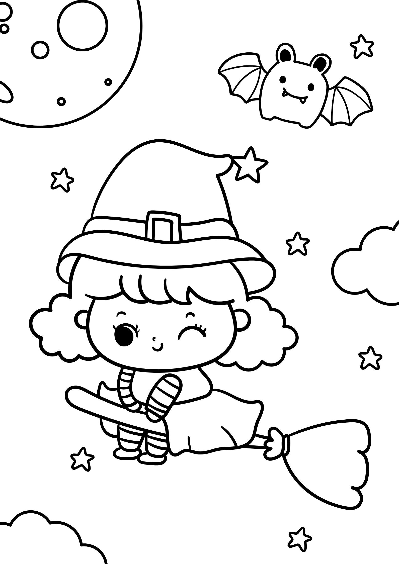 Cute Halloween Coloring Book for Kids