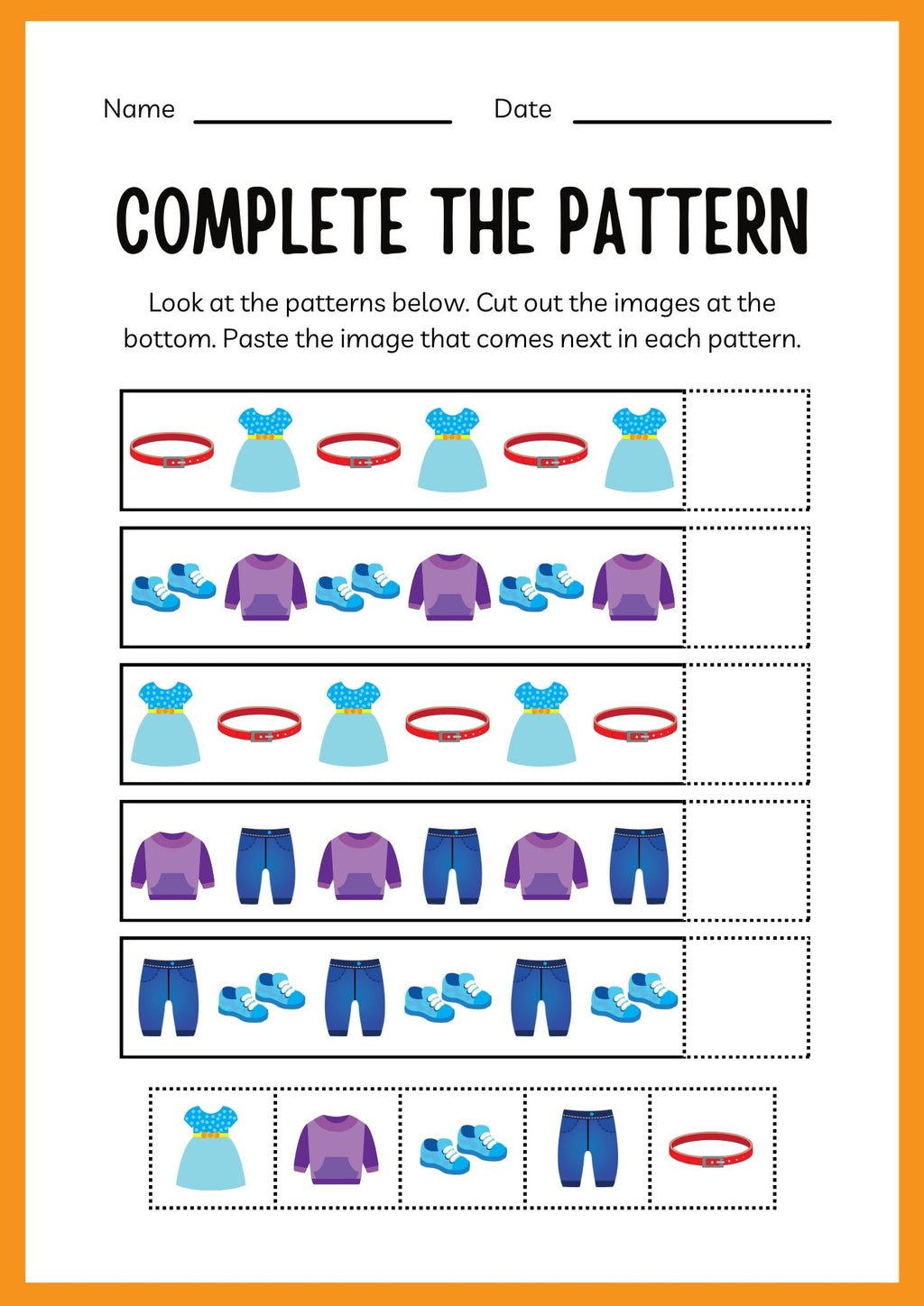 Clothes ESL Workbook for Kids