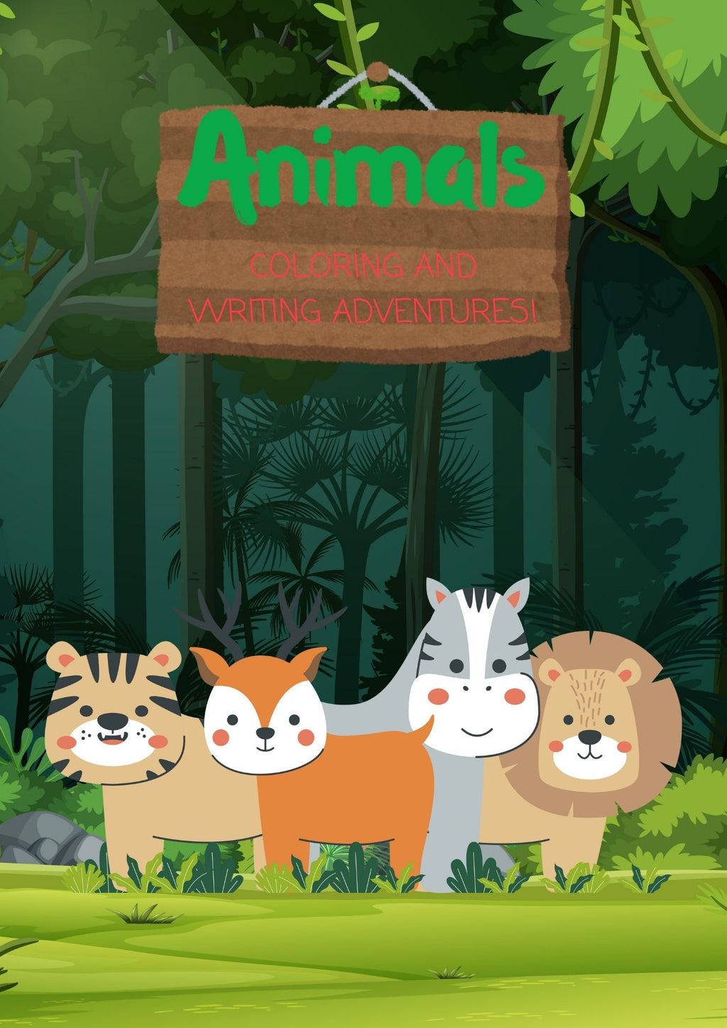 Animal Alphabet Coloring & Tracing Book for Kids