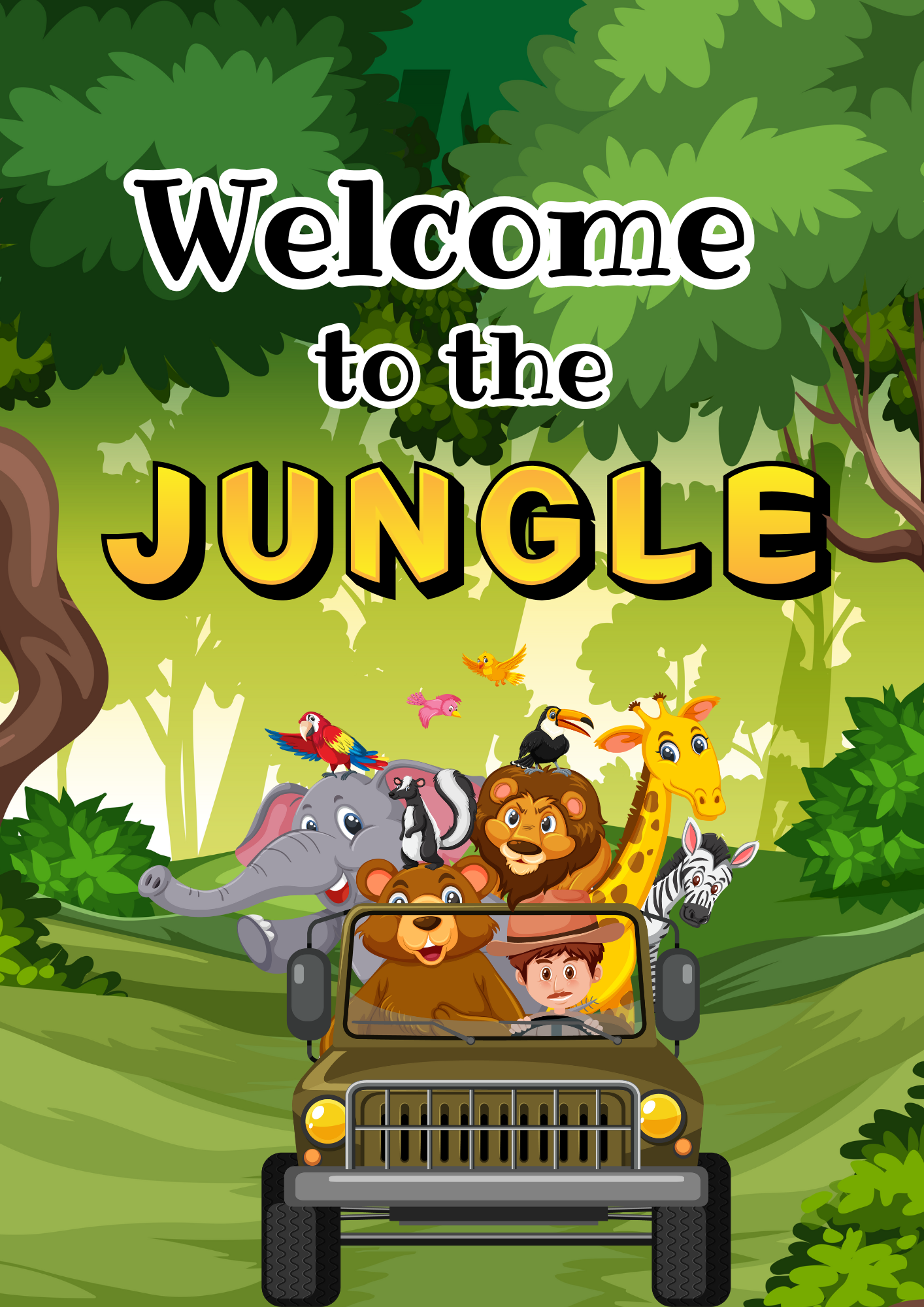 أصدقاء الغابة – تلوين ممتع للأطفال Jungle Adventure Coloring Book