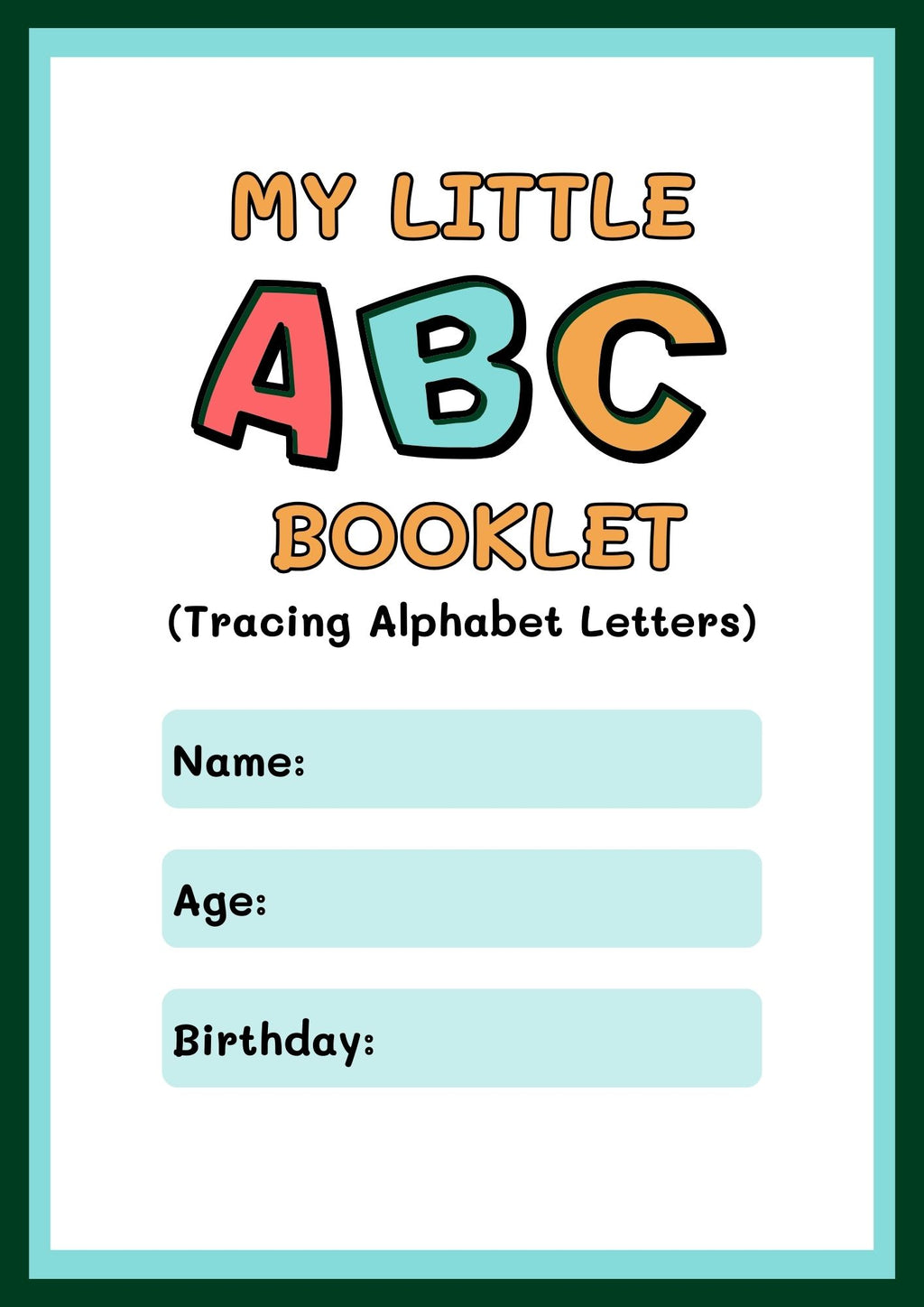 My Little ABC Tracing Booklet for Kids
