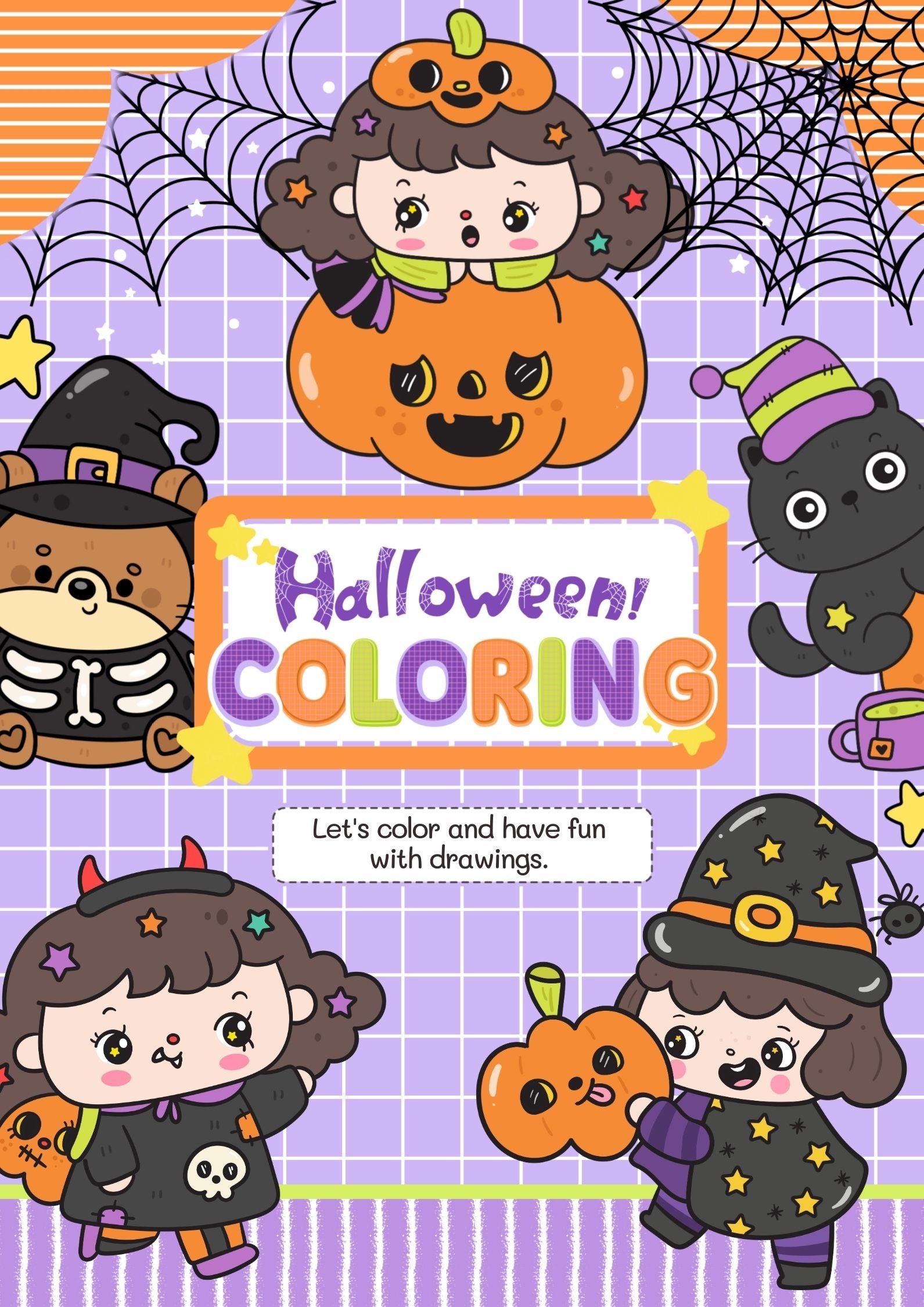 Cute Halloween Coloring Book for Kids