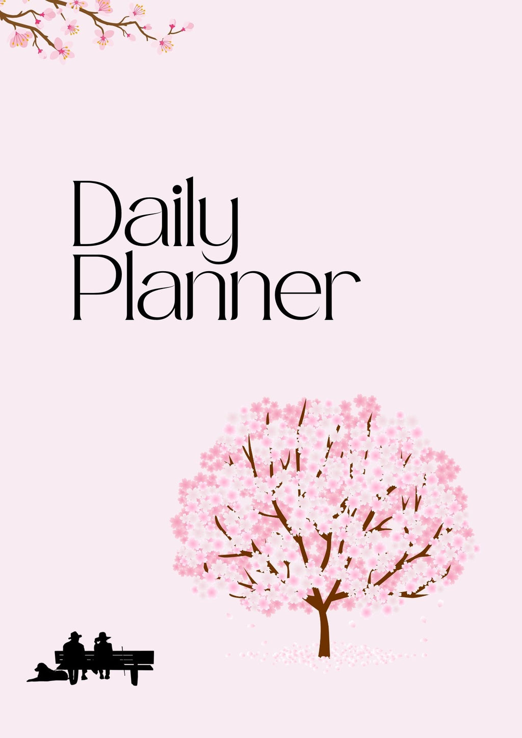 Pink Blossom Daily Planner – Minimal Feminine Planner
