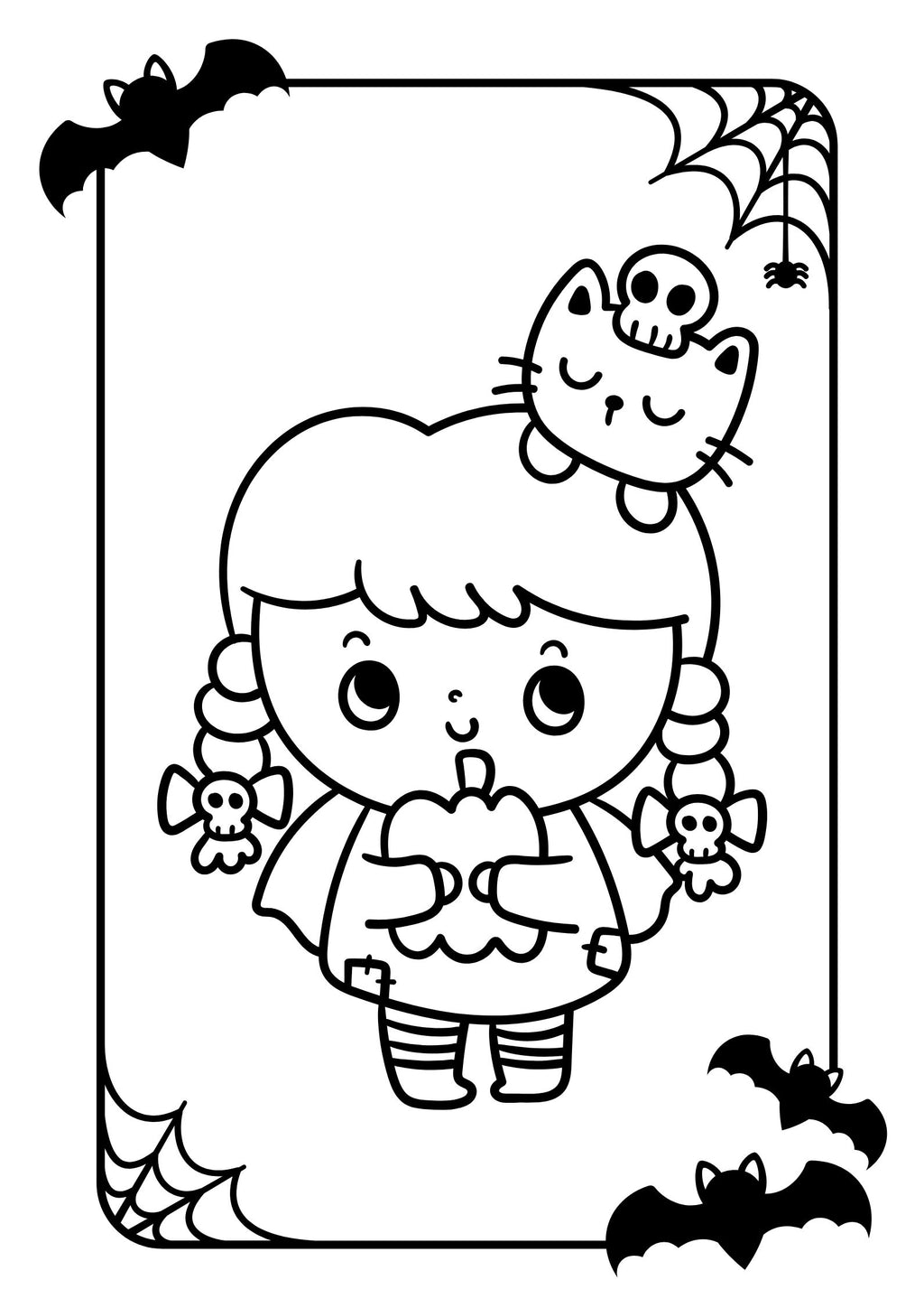 Cute Halloween Coloring Book for Kids