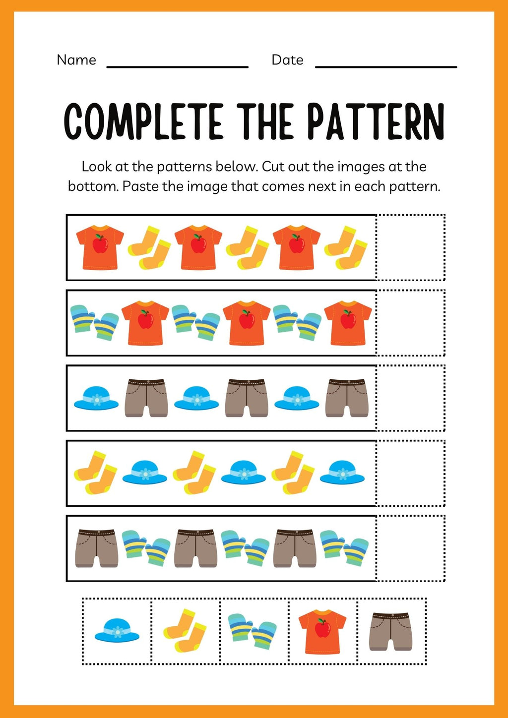 Clothes ESL Workbook for Kids