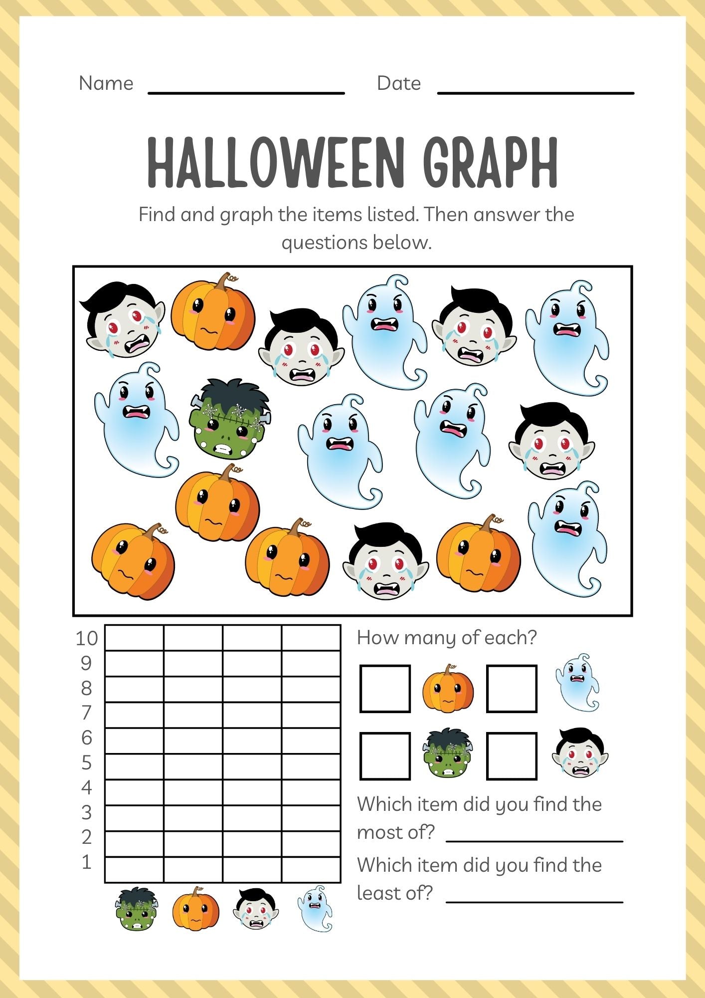 Kindergarten Halloween Activity Workbook