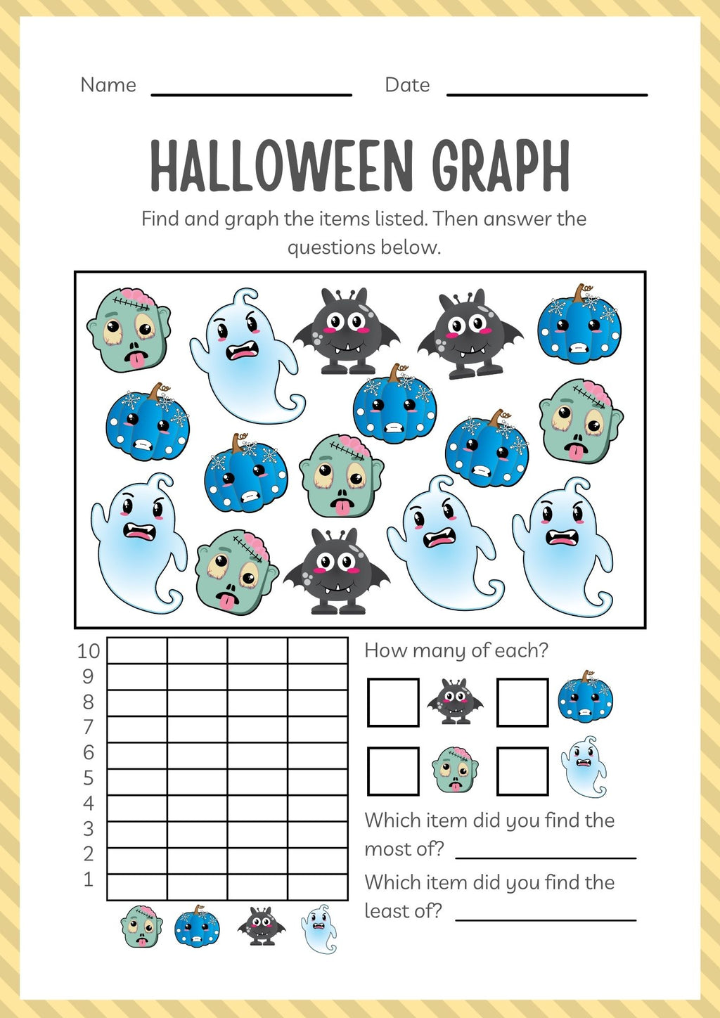 Kindergarten Halloween Activity Workbook