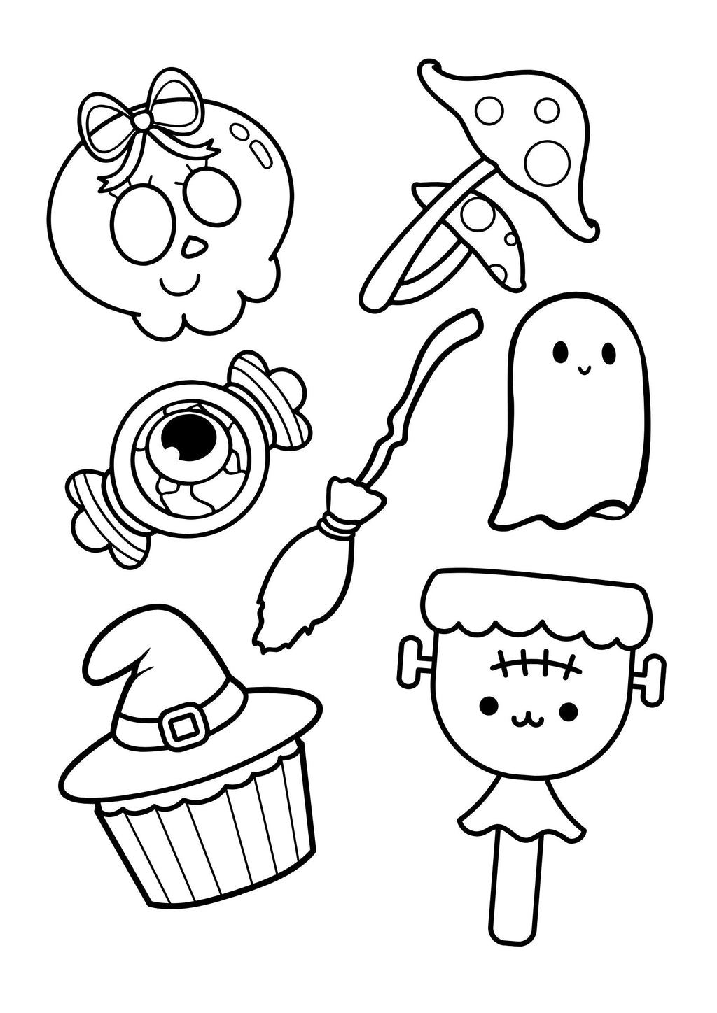 Cute Halloween Coloring Book for Kids
