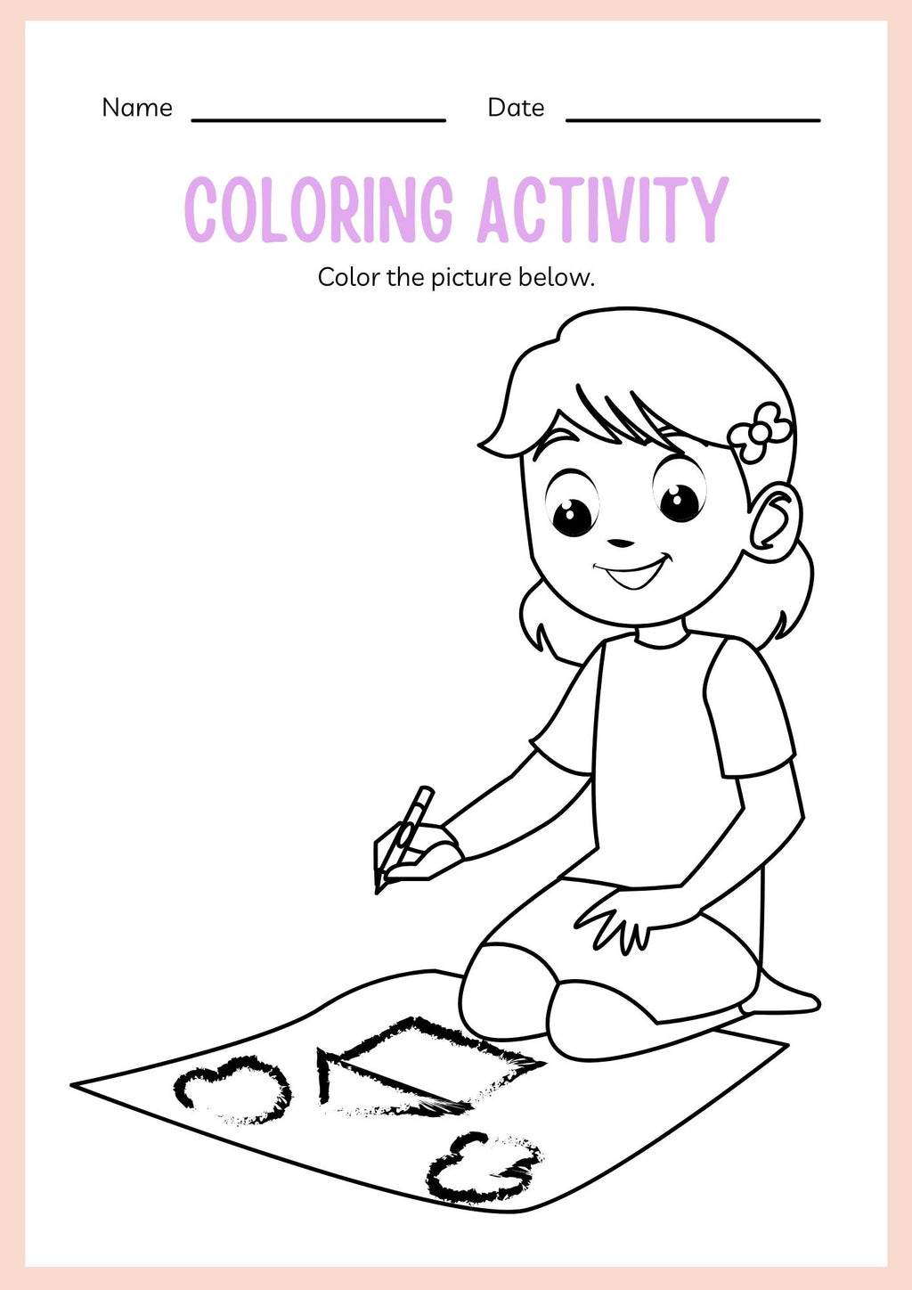 School Supplies ESL Workbook for Kindergarten Kids