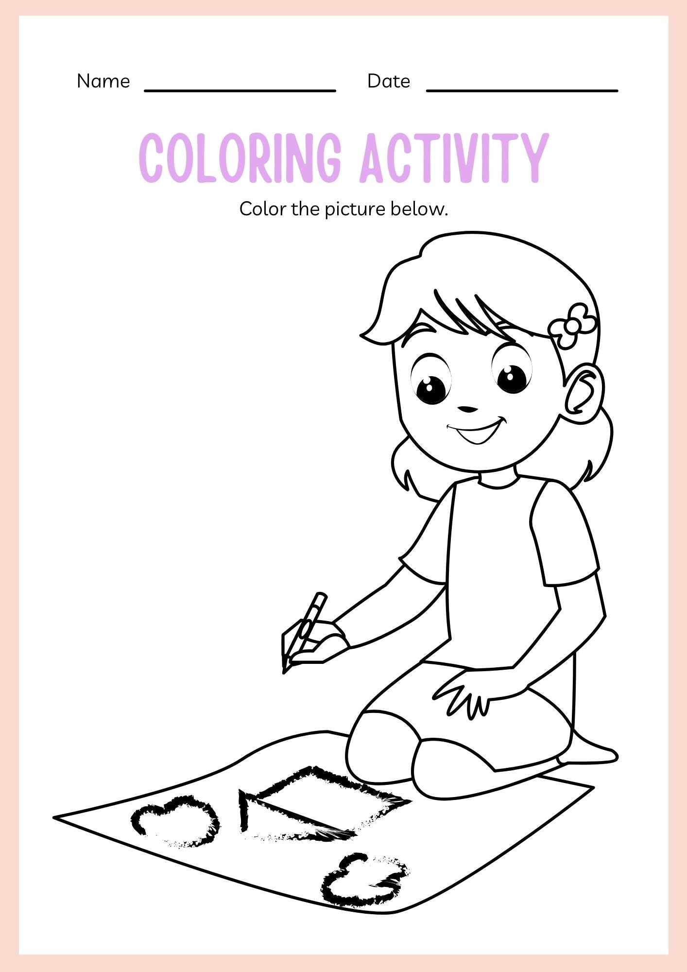 School Supplies ESL Workbook for Kindergarten Kids