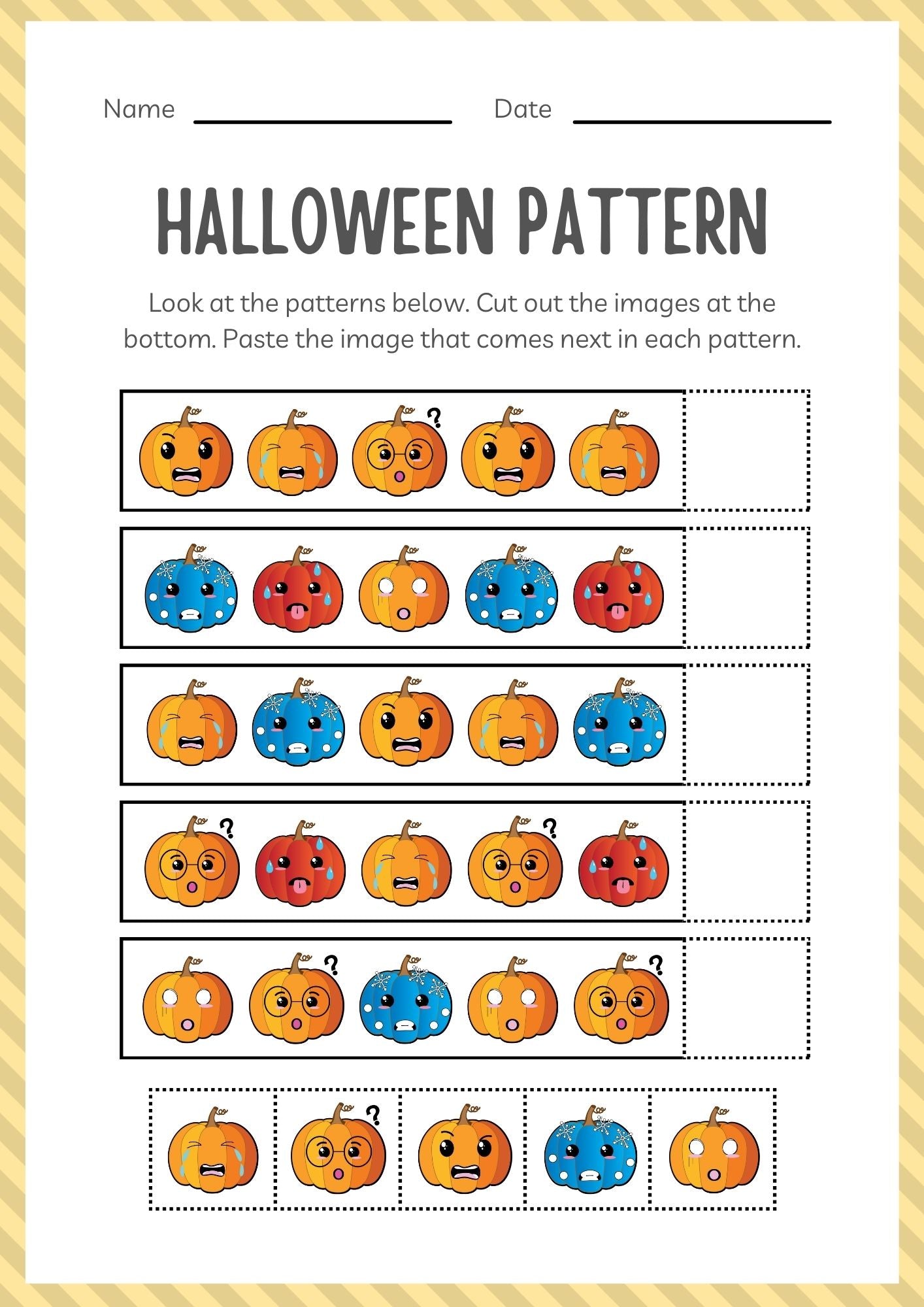 Kindergarten Halloween Activity Workbook