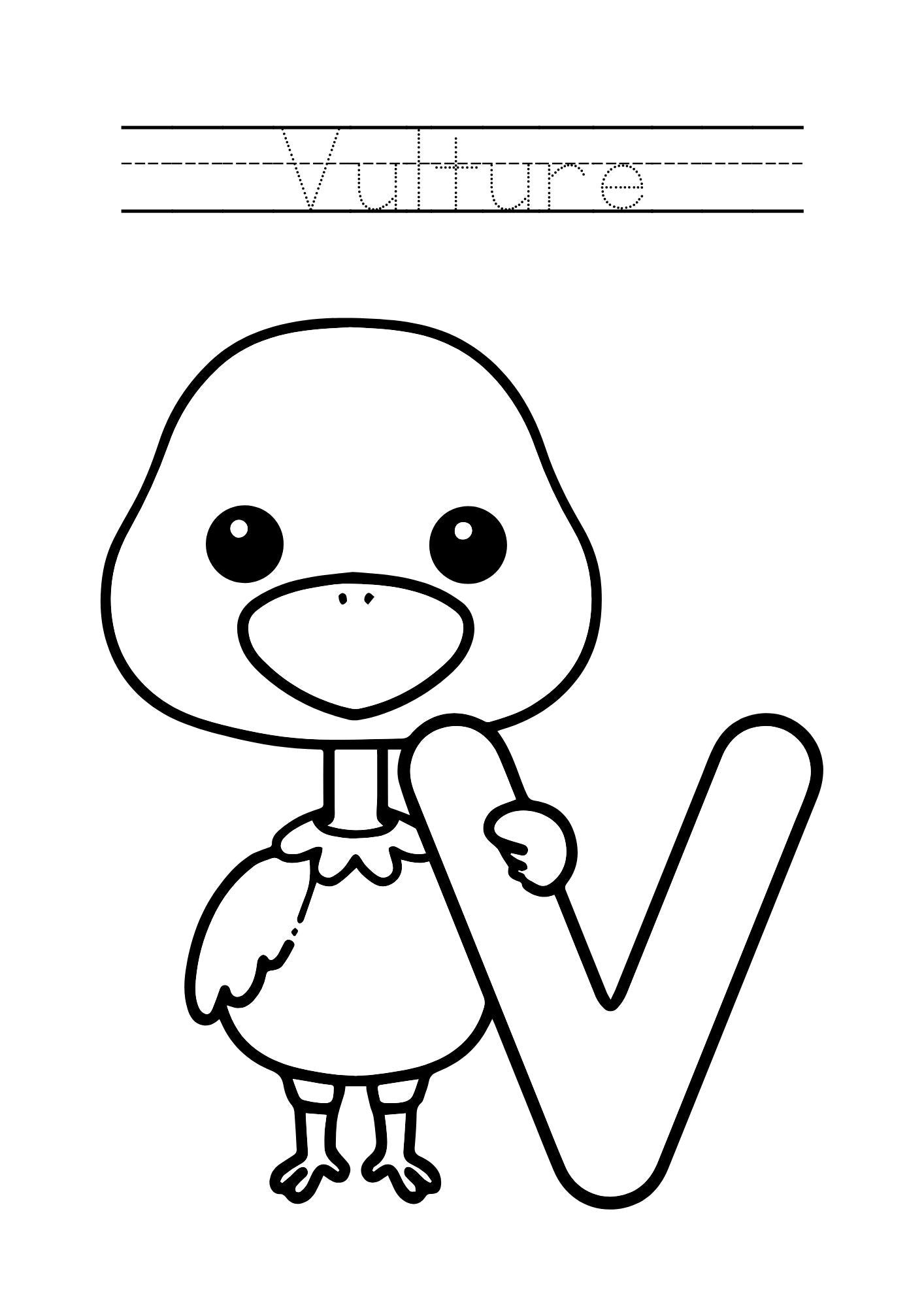 Animal Alphabet Coloring & Tracing Book for Kids