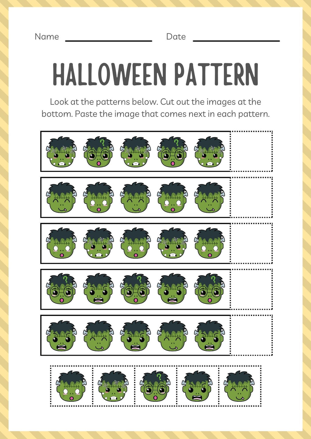 Kindergarten Halloween Activity Workbook