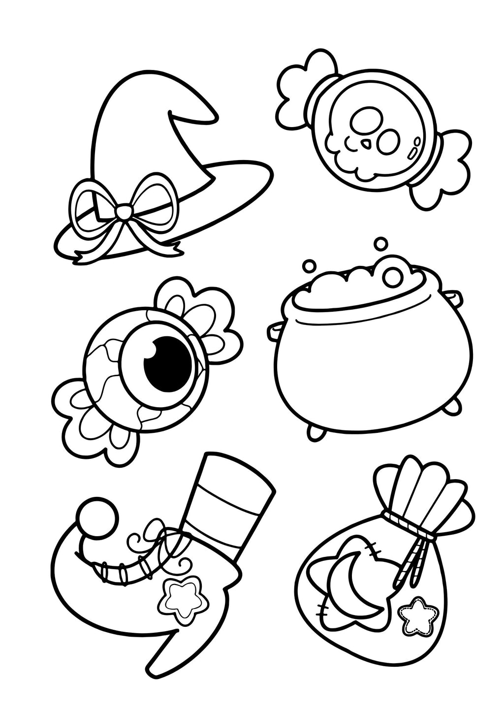 Cute Halloween Coloring Book for Kids