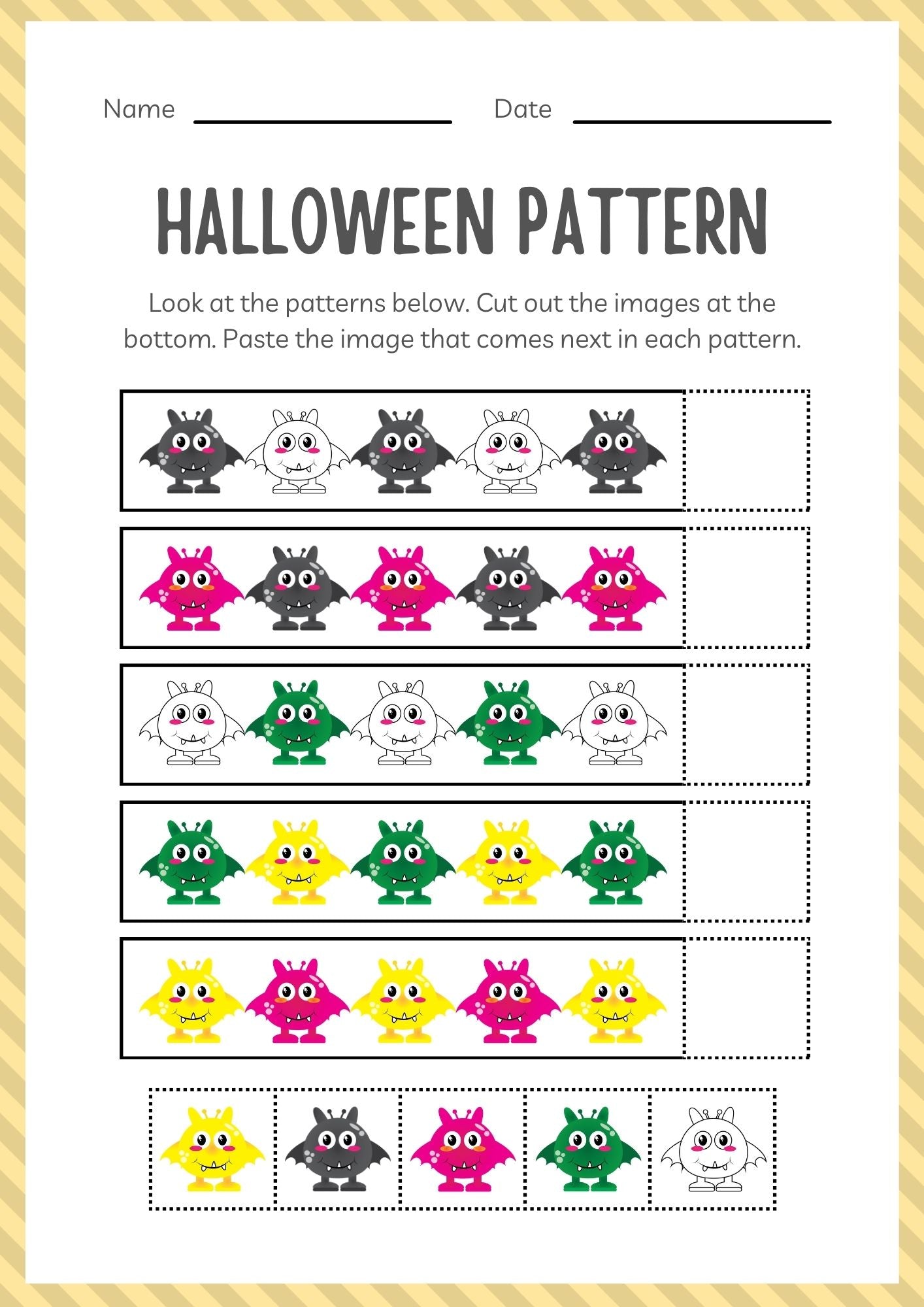 Kindergarten Halloween Activity Workbook