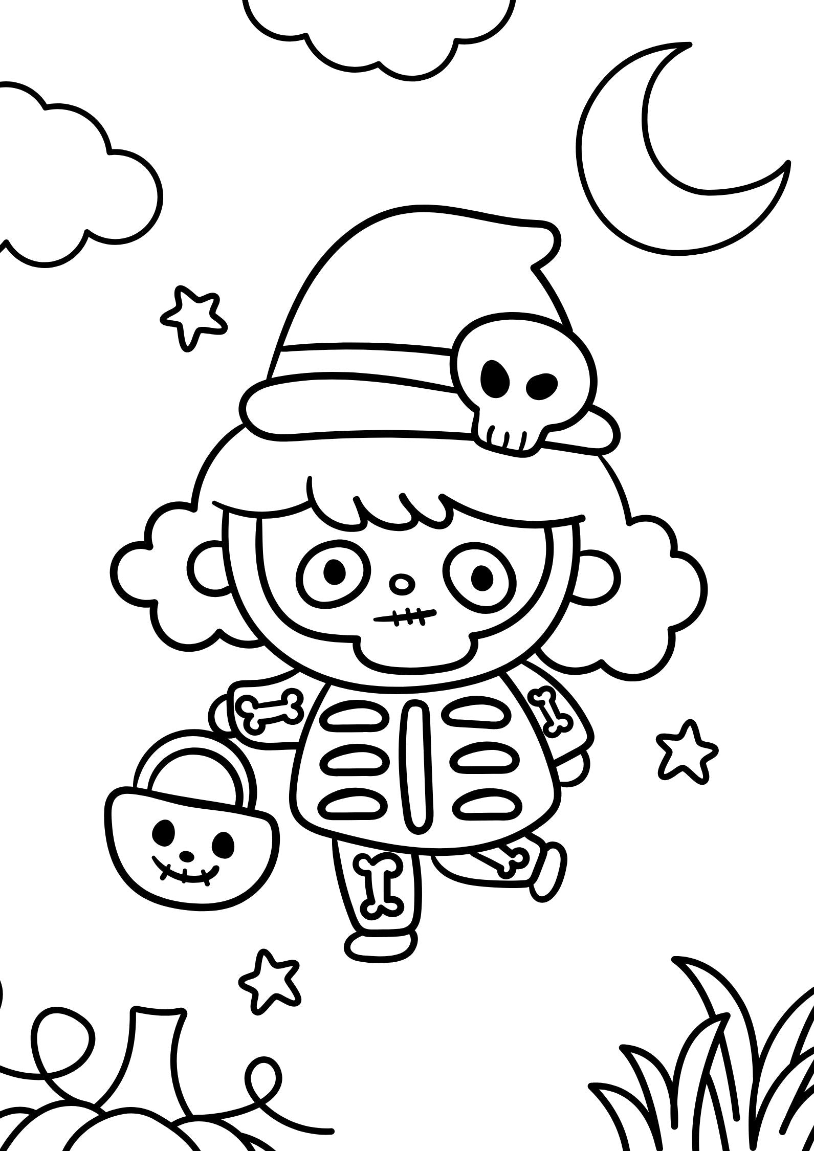 Cute Halloween Coloring Book for Kids