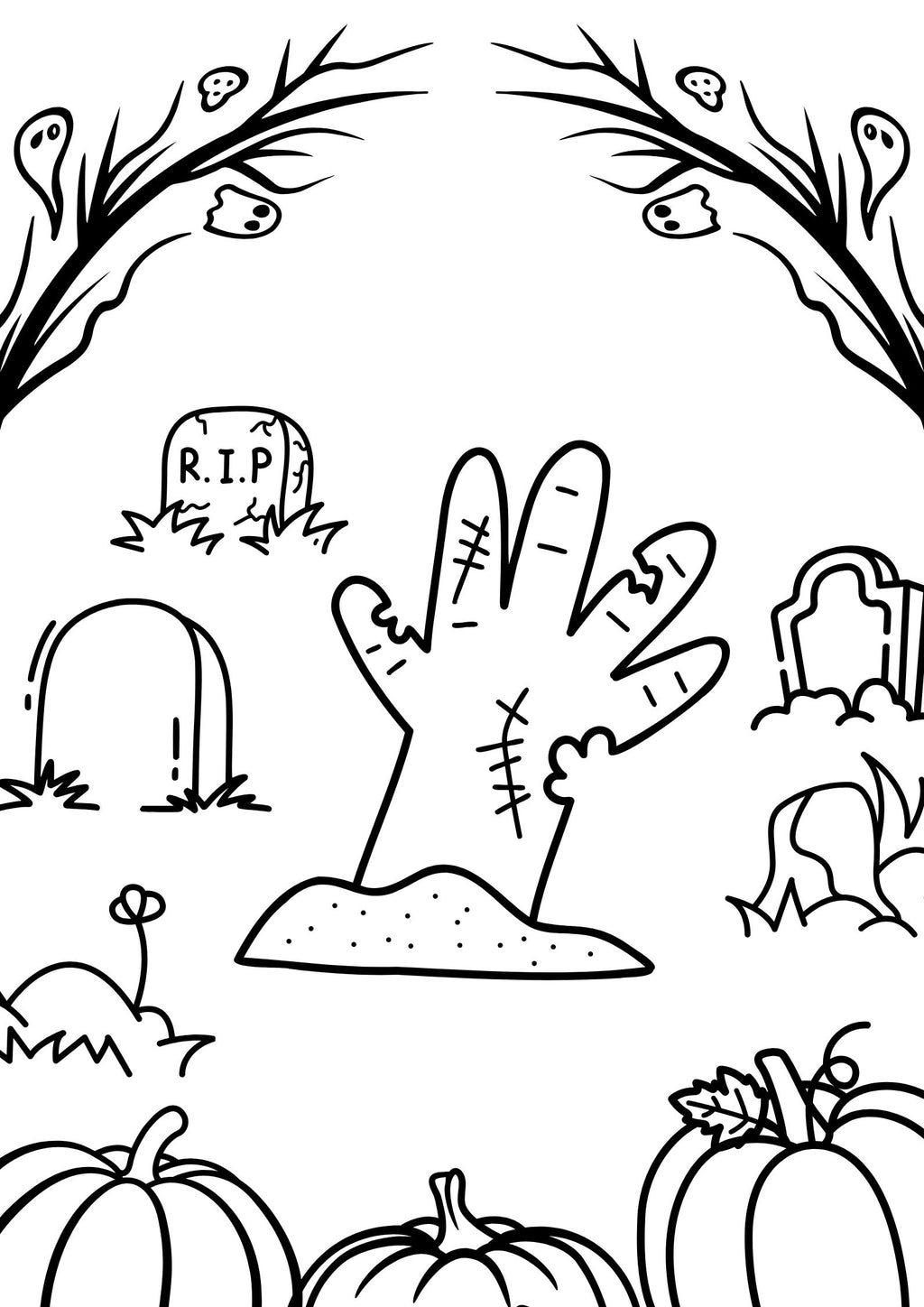 Cute Halloween Coloring Book for Kids