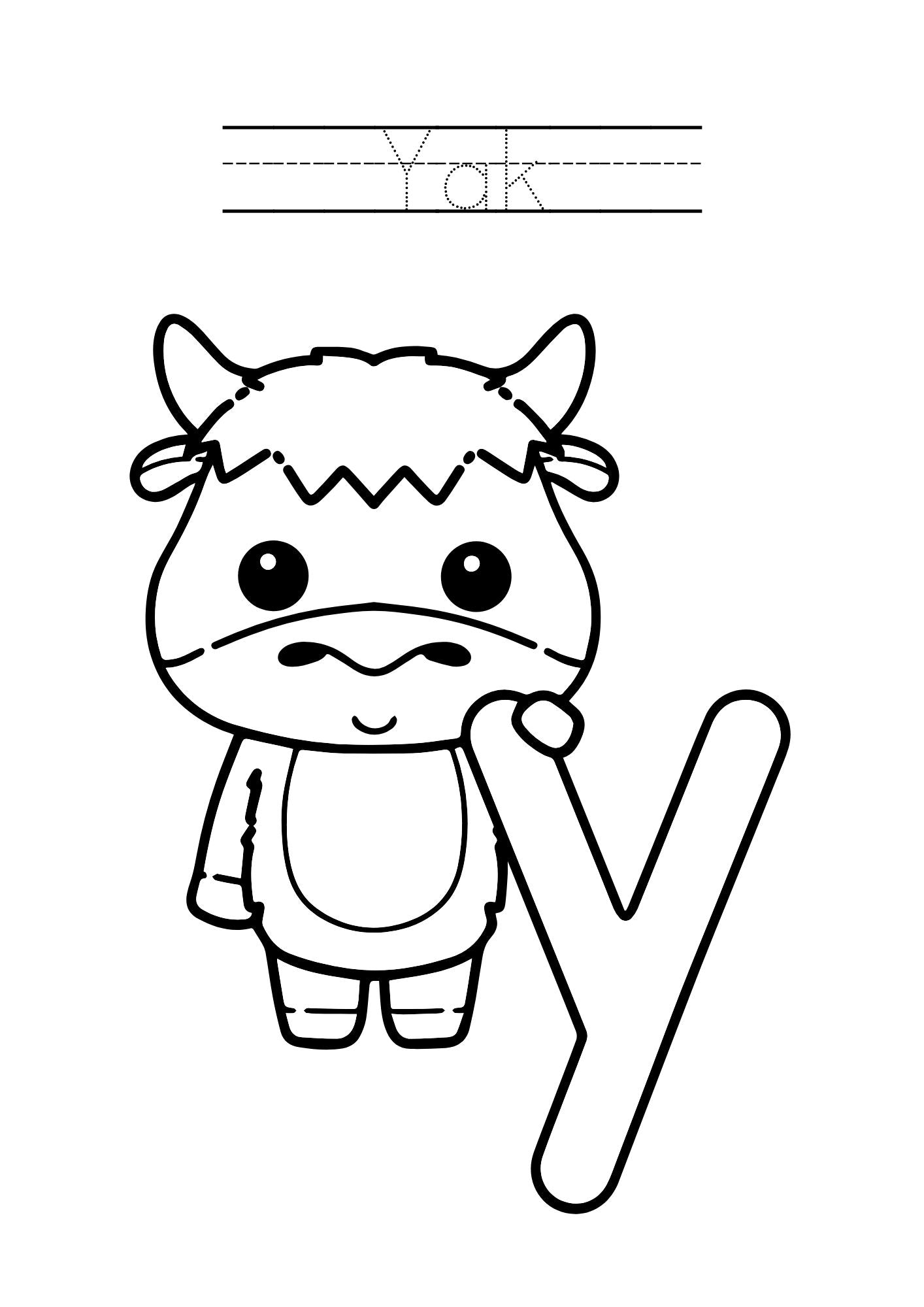 Animal Alphabet Coloring & Tracing Book for Kids