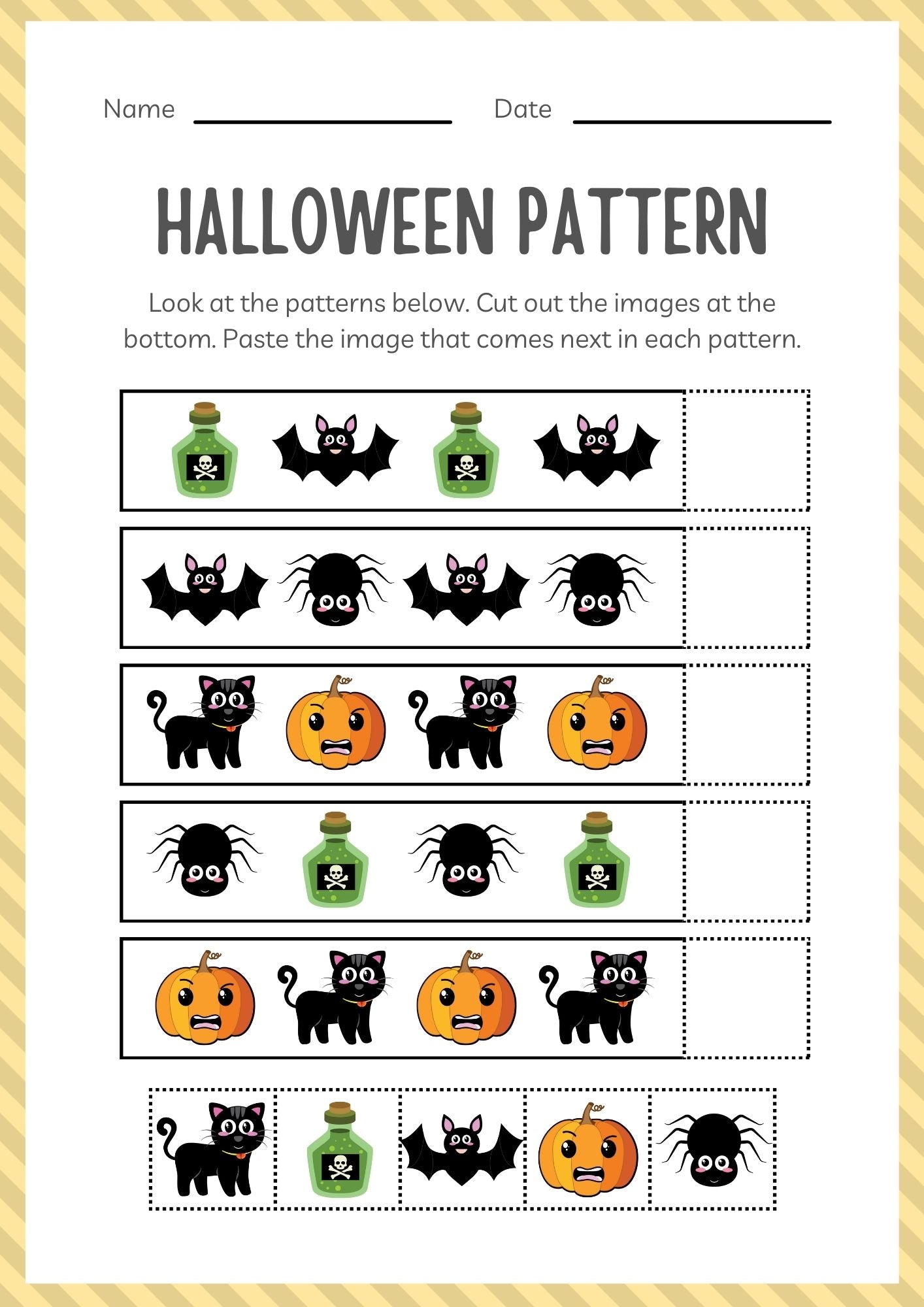 Kindergarten Halloween Activity Workbook